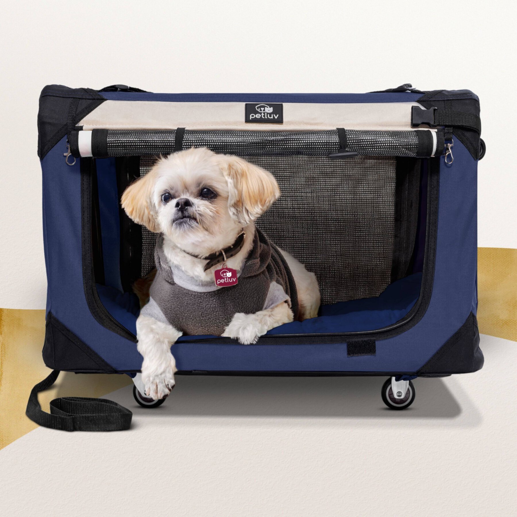 PetLuv Premium Rolling Soft-Sided Cat & Dog Carrier on Wheels PetLuv