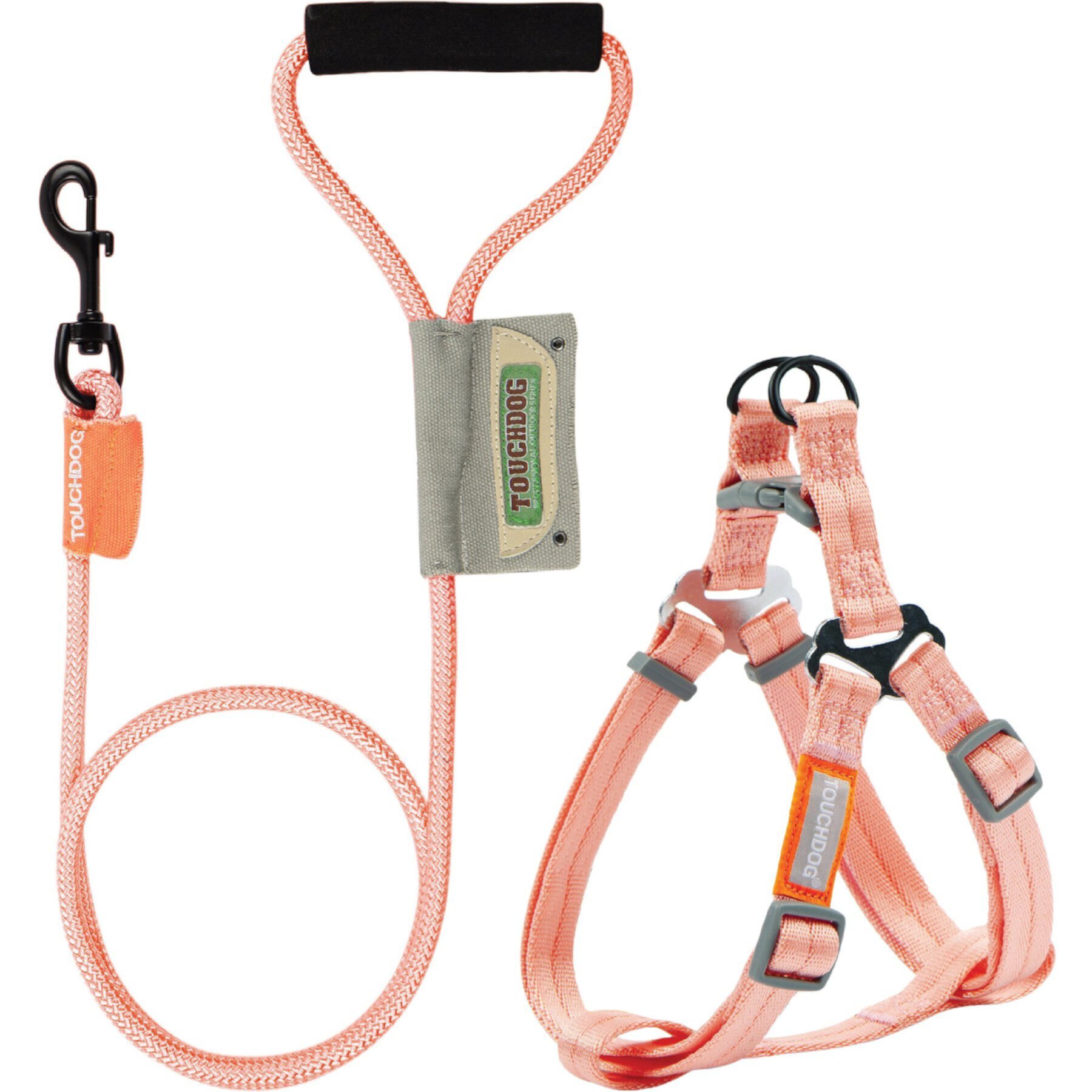 Touchdog Macaron 2-in-1 Durable Nylon Dog Harness & Leash Touchdog