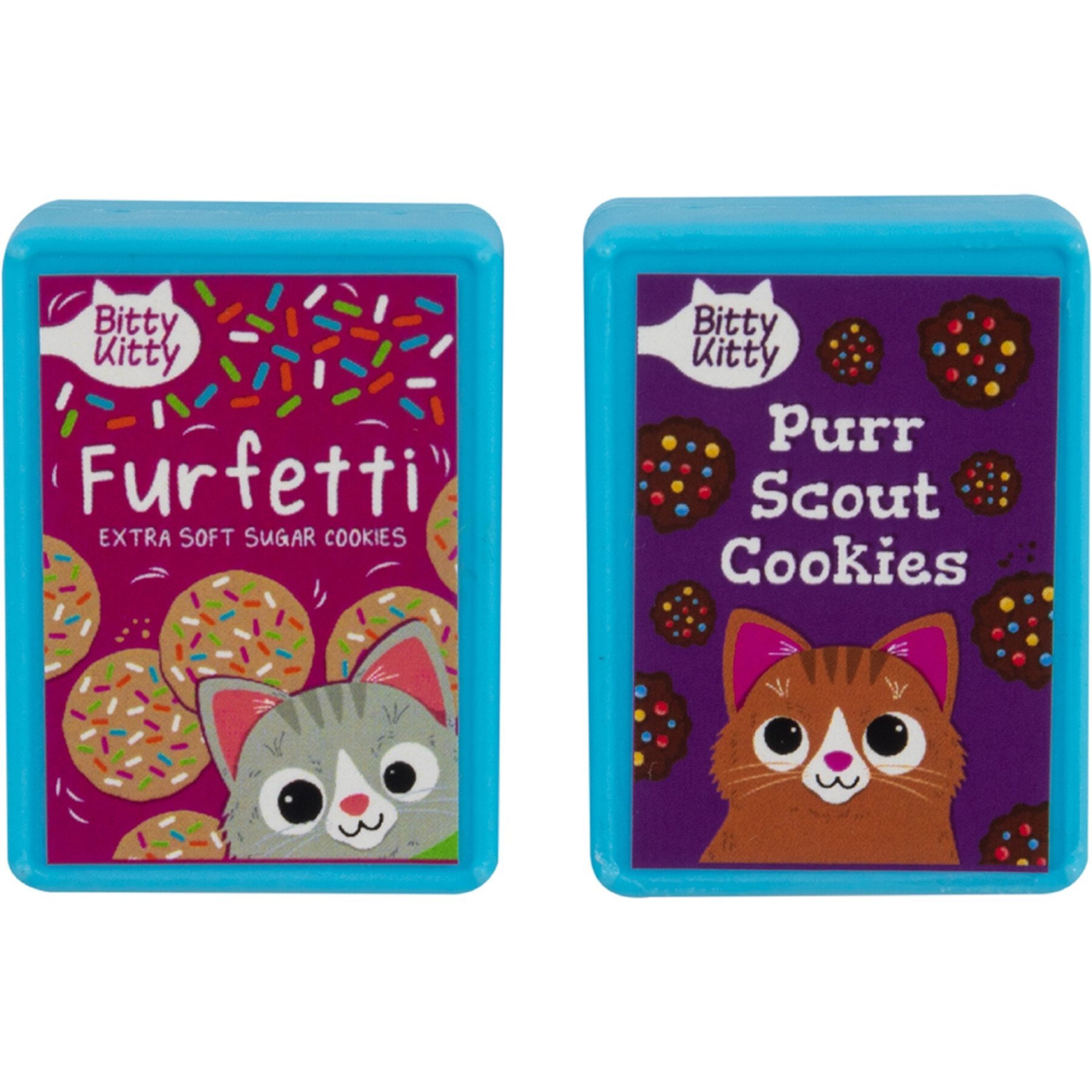 Mad Cat Purr Scout Cookies Batty Boxes Cat Toy with Catnip, Multicolor, 2 count Mad Cat