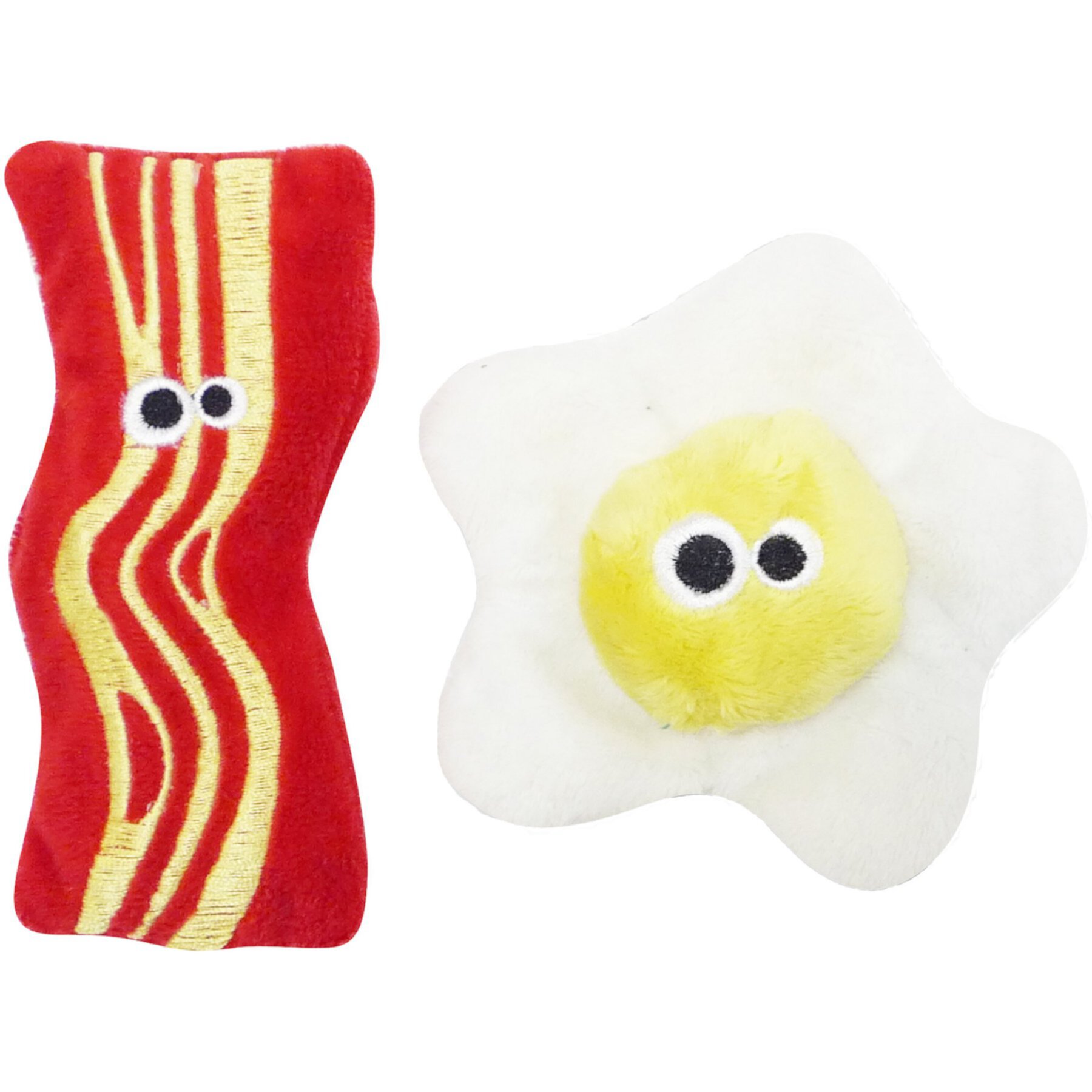 Mad Cat Brunch Buddies Bacon N' Eggs Catnip & Silvervine Cat Toy Mad Cat