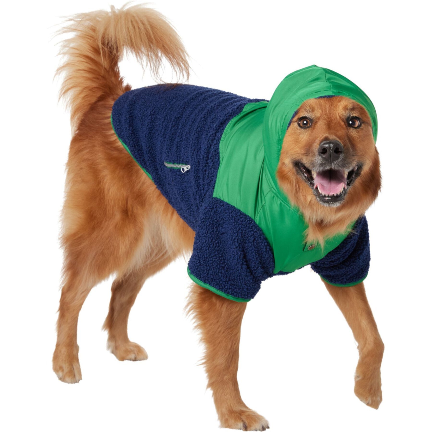 Frisco Fleece Snap Dog & Cat Pullover Hoodie with Cozy Sherpa lining Frisco