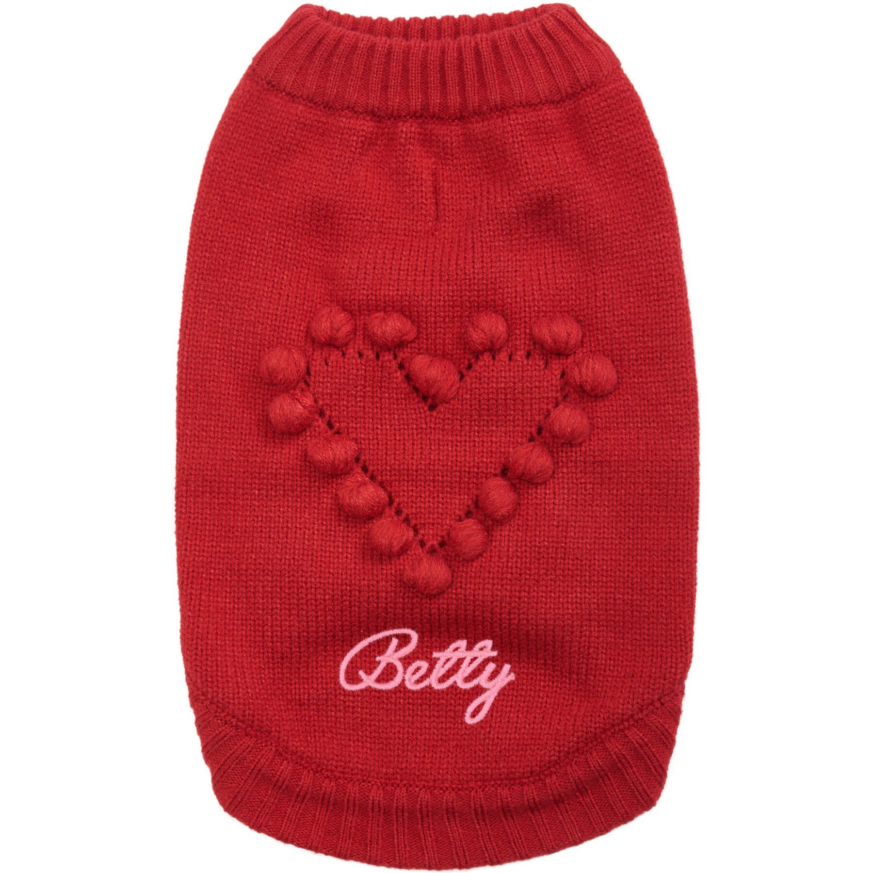 Blueberry Pet for Love of Pets Heart Designer Personalized Dog Sweater Blueberry Pet