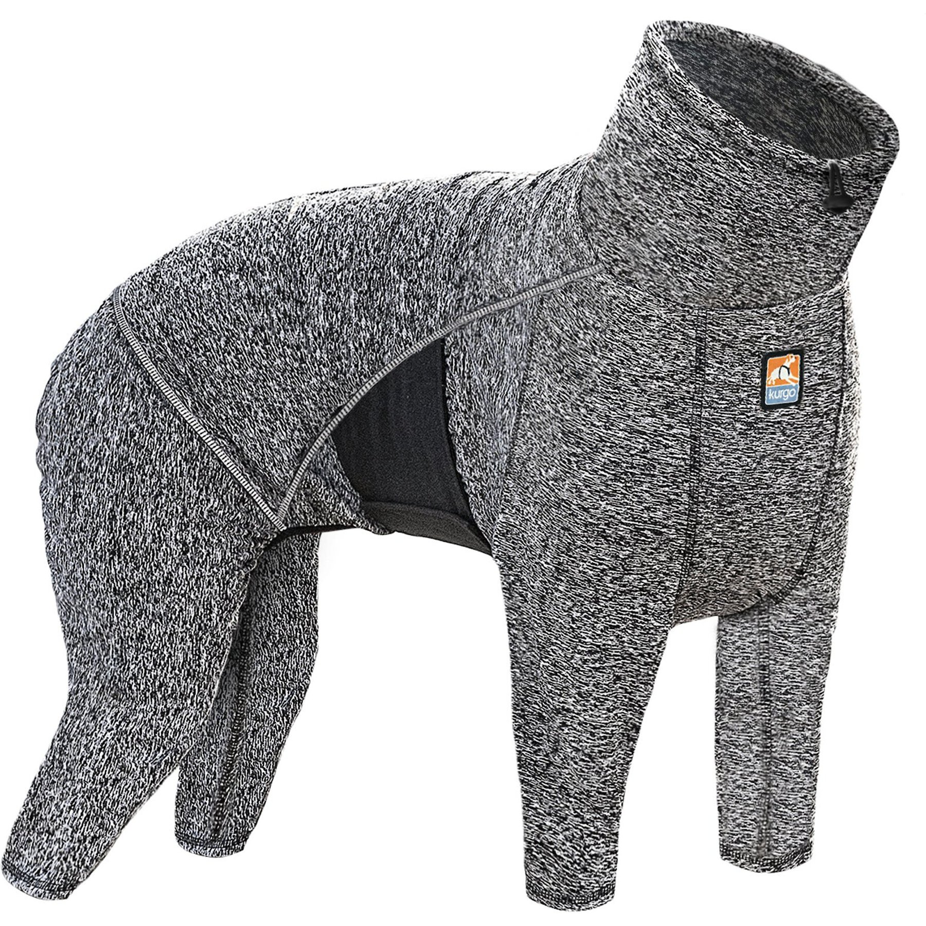 Kurgo Stowe Base Layer Dog Sweater, Heather Black Kurgo