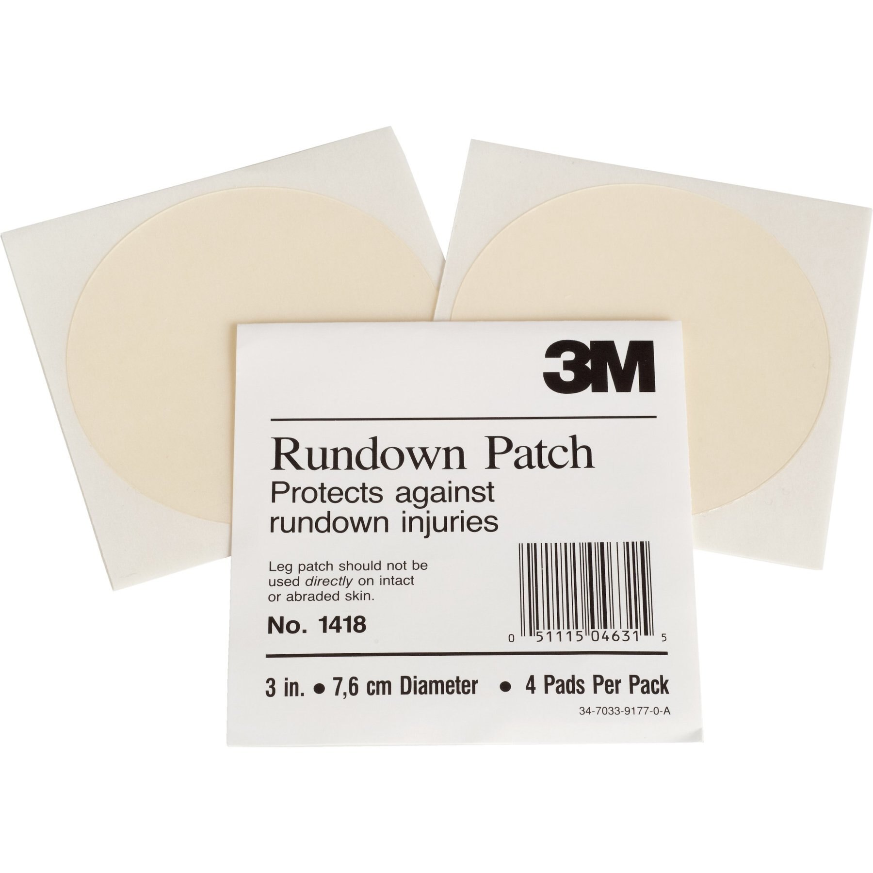 3M Rundown Patch Horse Bandage, 3-in, 4 count 3M