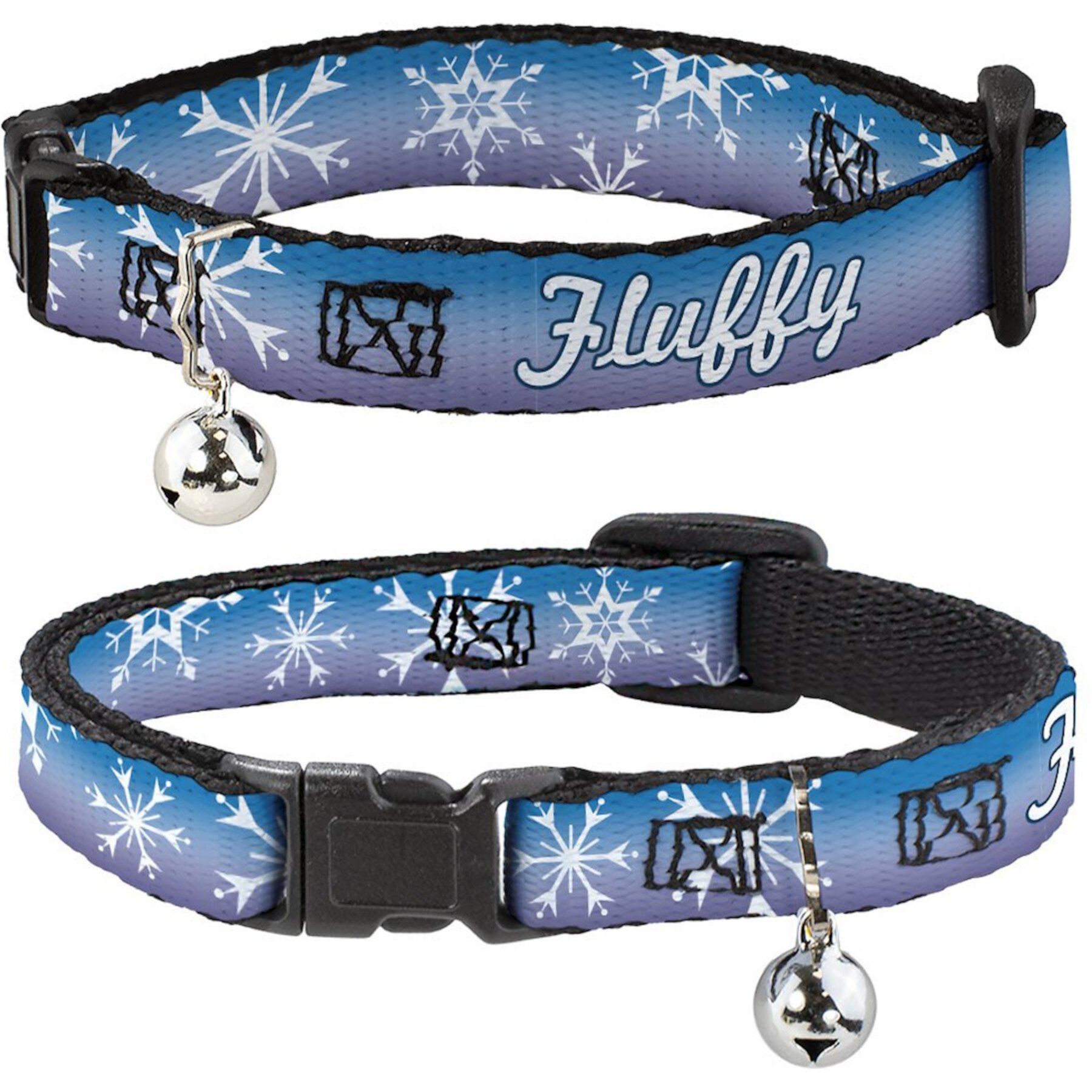 Buckle-Down Disney Frozen II Snowflakes Personalized Breakaway Cat Collar with Bell Buckle-Down