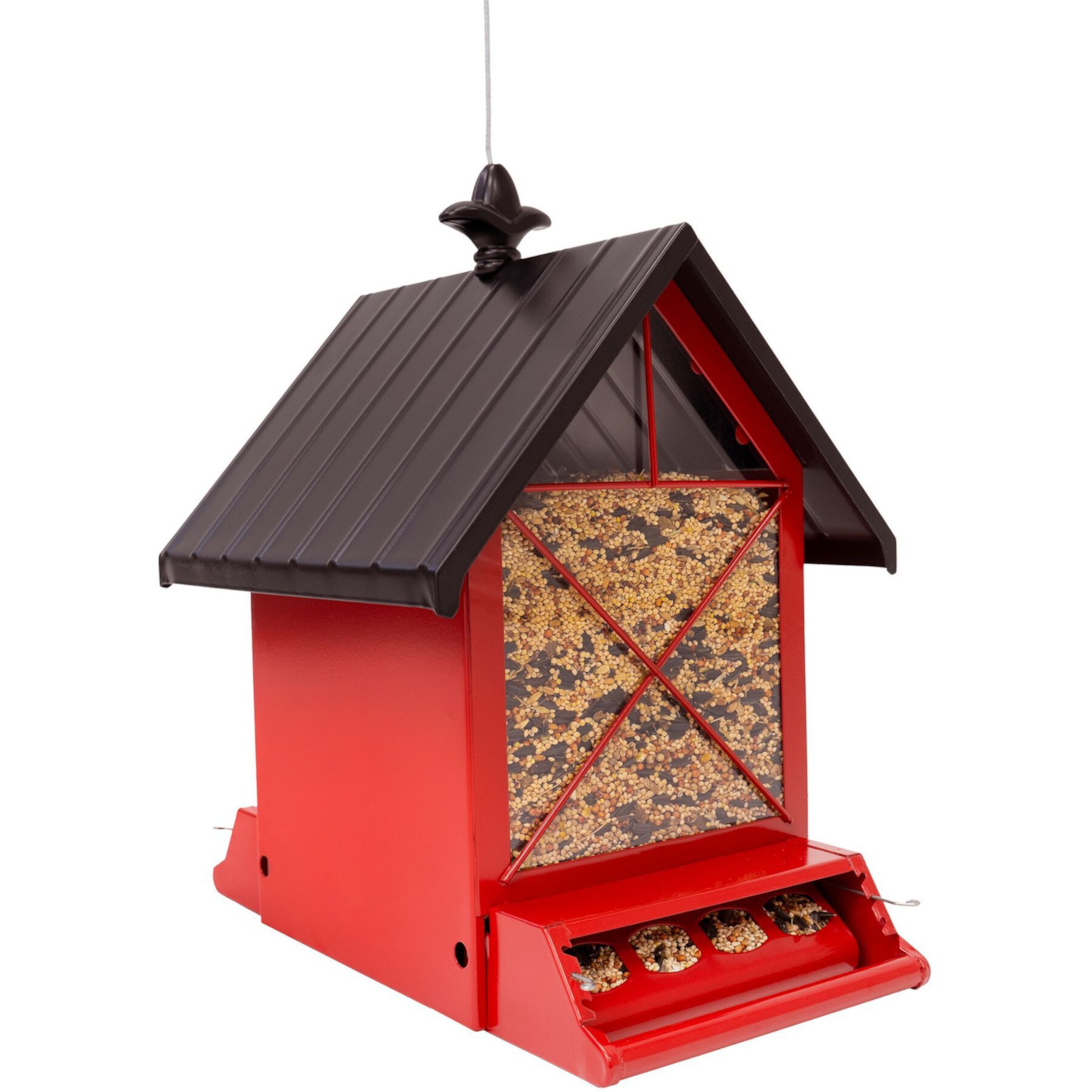 North States Red Barn Squirrel Resistant Wild Bird Feeder, Red North States