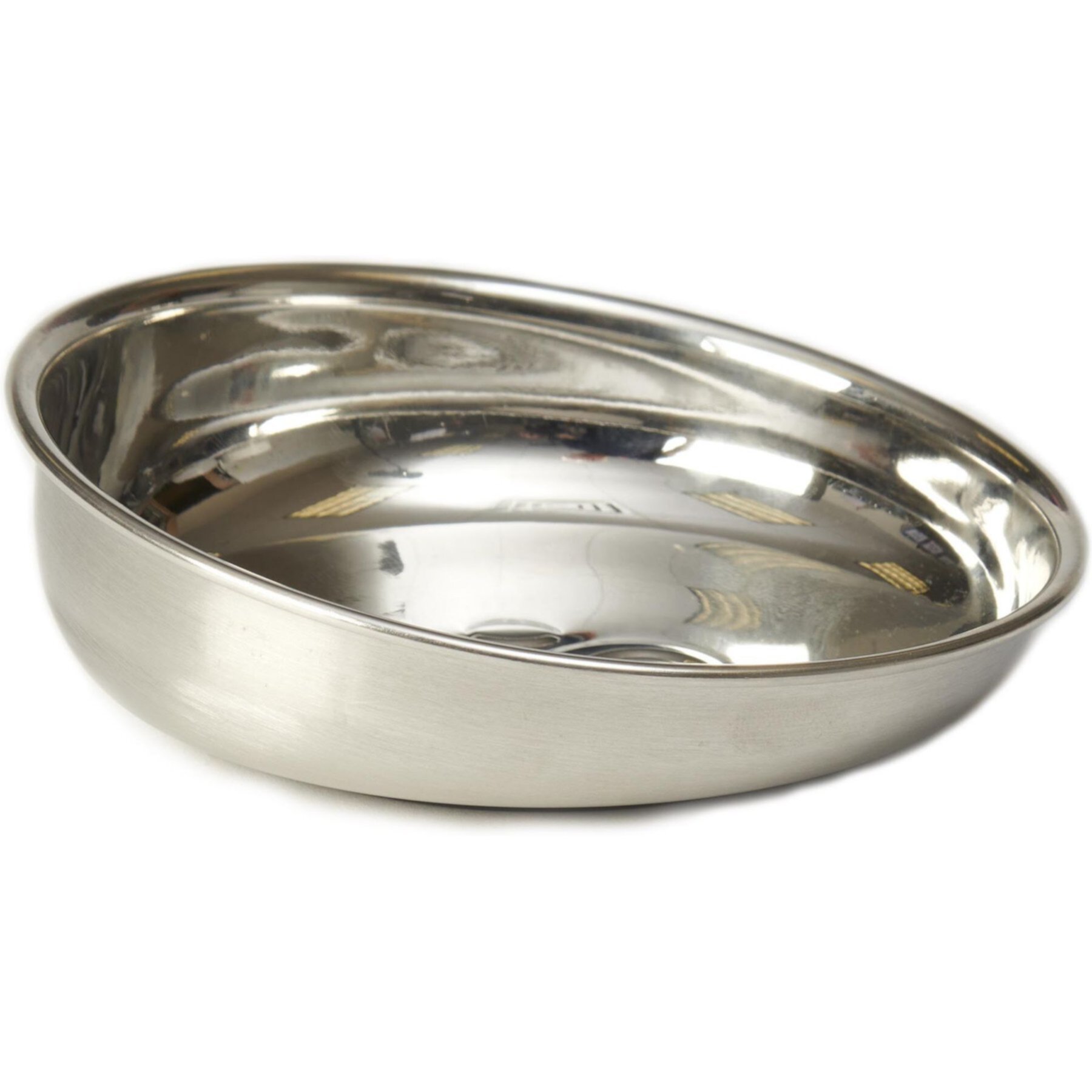 PetRageous Designs Bermuda Stainless-Steel Shallow with Embossed Paw Slanted Dog & Cat Bowl Petrageous Designs