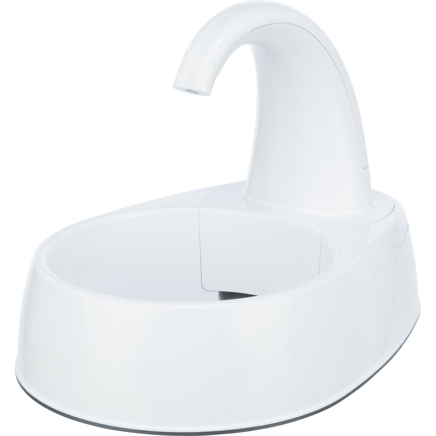 TRIXIE Curved Stream Cat & Dog Water Fountain, White, 84.5-oz Trixie