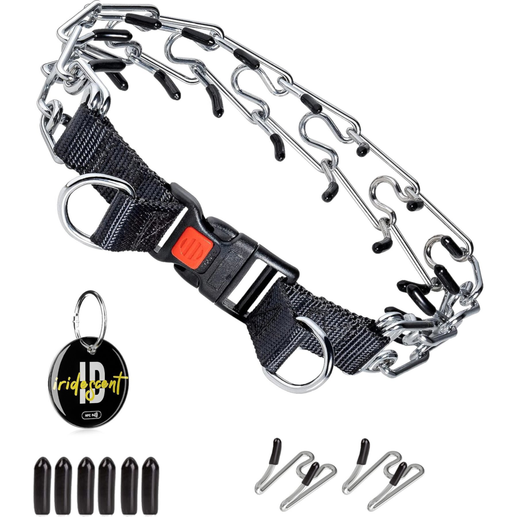 PATPET Quick Release Buckle Prong Training Pinch Dog Collar Patpet