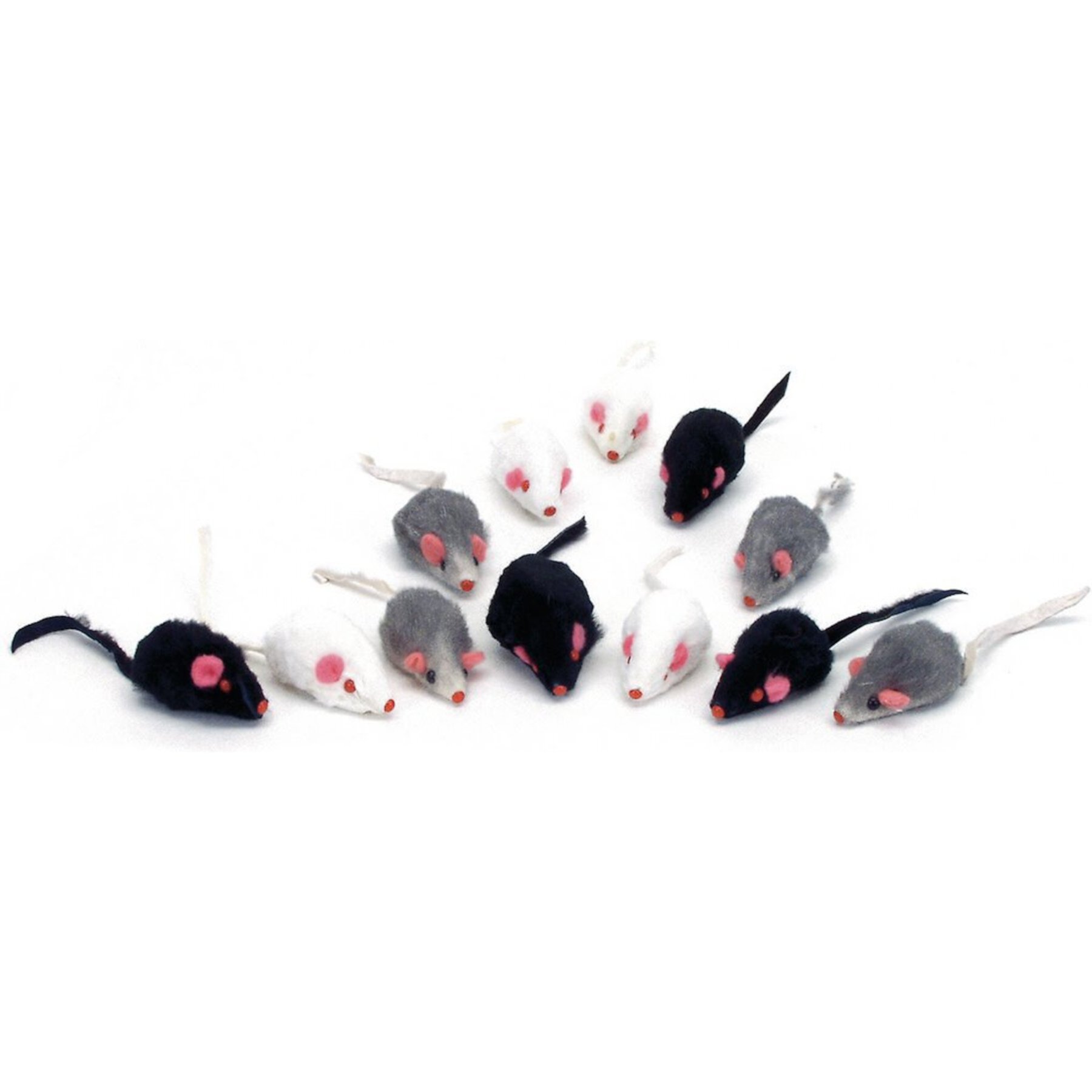 Turbo Assorted Mice Cat Toy, 12 count Turbo