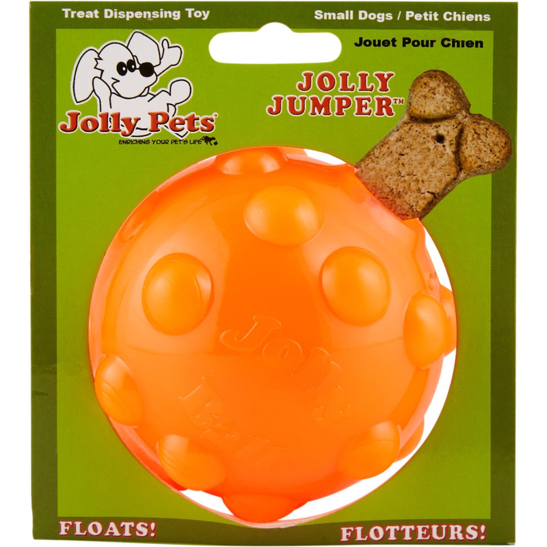 Jolly Pets Jolly Jumper Ball Dog Toy, Orange Jolly Pets