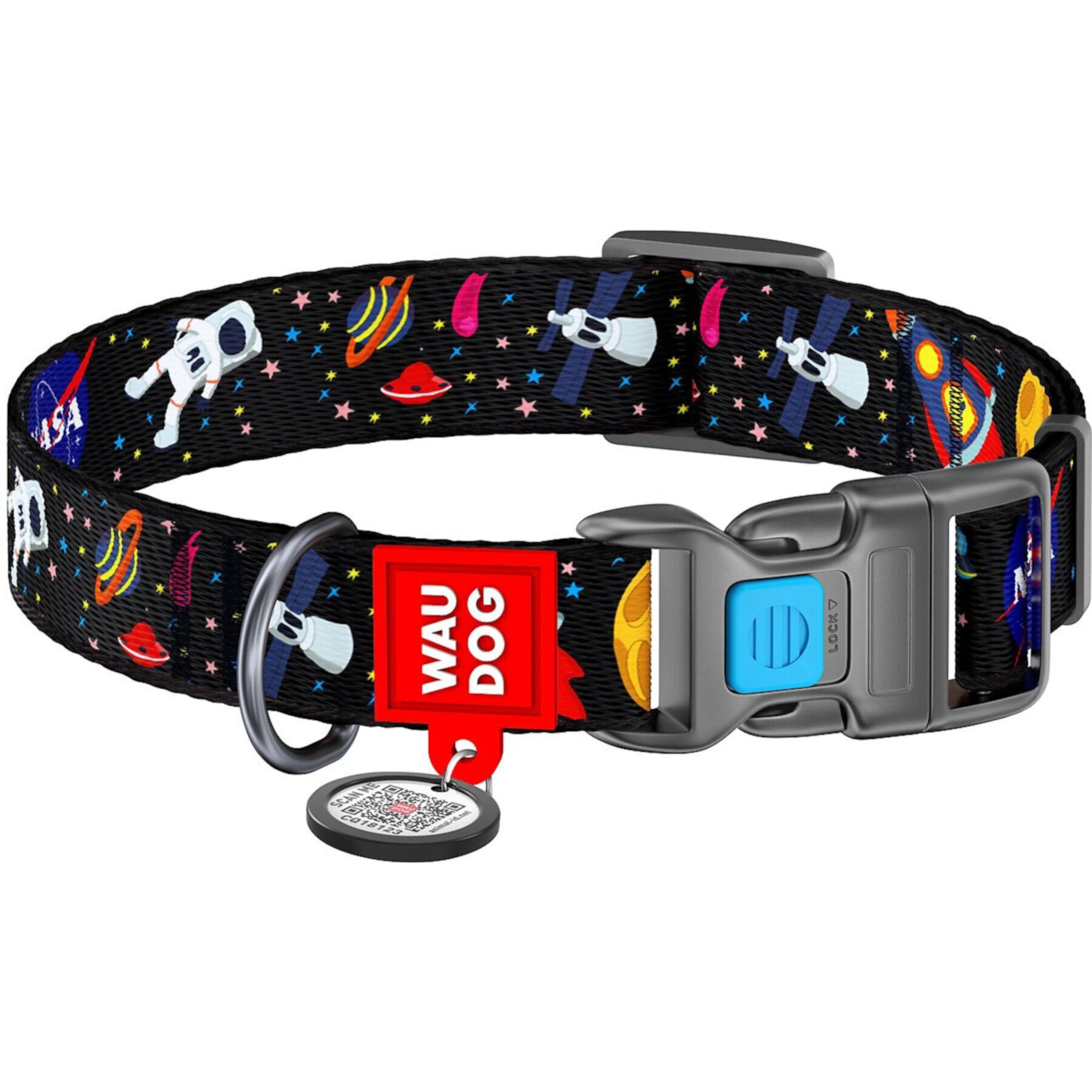 WAUDOG NASA Nylon Standard Dog Collar Waudog