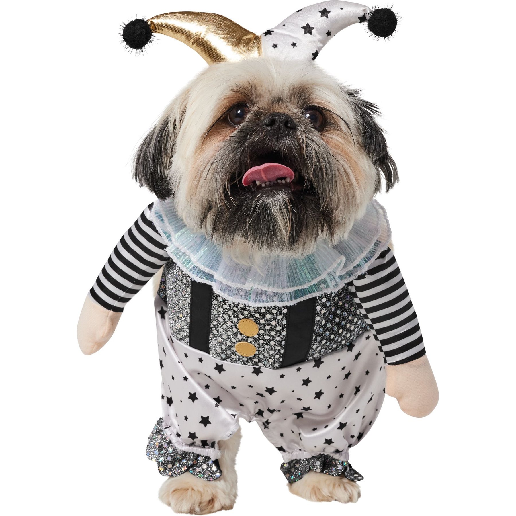 Frisco Front Walking Glitter Clown Dog & Cat Costume Frisco