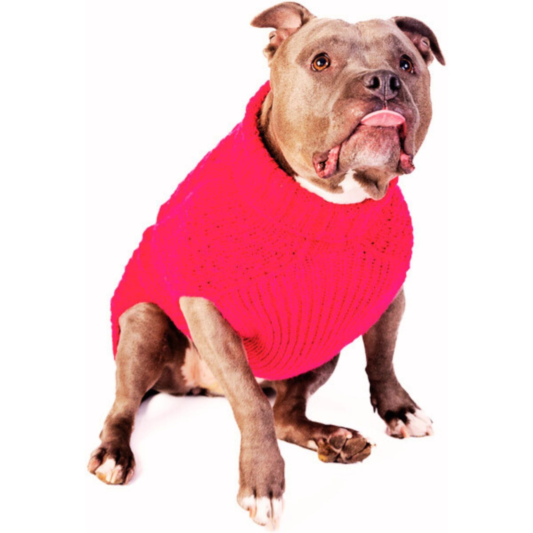 Chilly Dog Pink Alpaca Cable Knit Wool Dog & Cat Sweater Chilly Dog