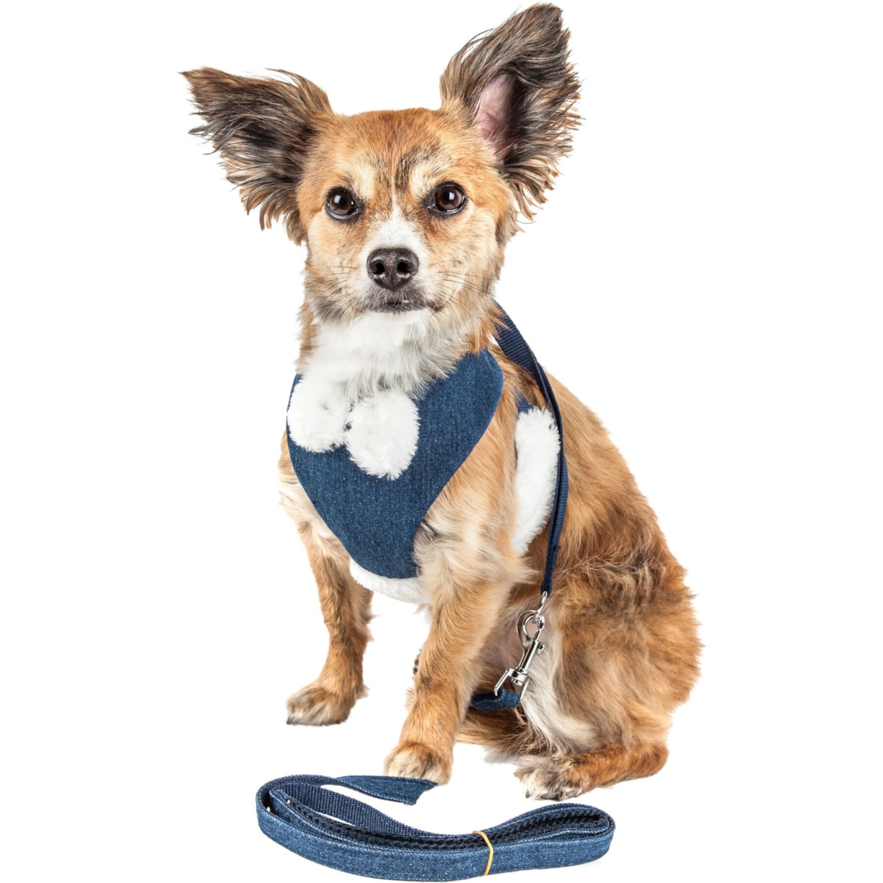 Pet Life Luxe Pom Draper 2-In-1 Mesh Reversible Dog Harness & Leash Pet Life