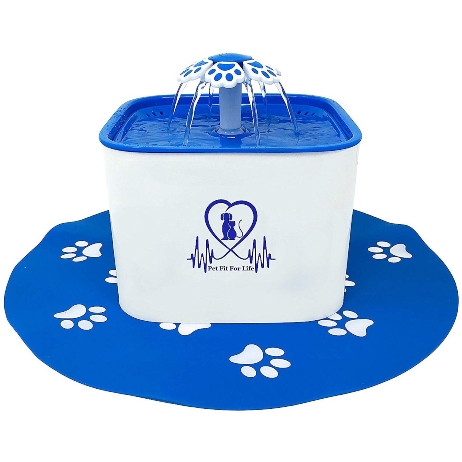 Pet Fit For Life Plastic Cat Water Fountain with Cat Wand & Mat, 67-oz Pet Fit For Life