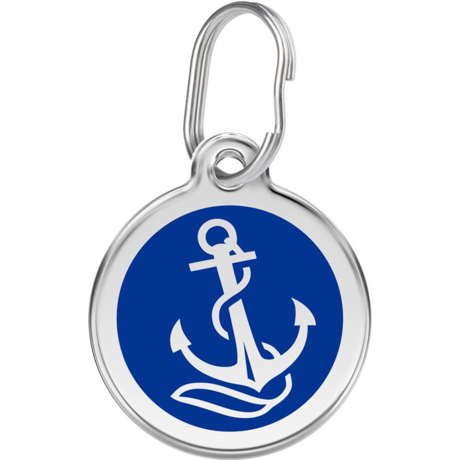 Red Dingo Anchor Stainless Steel Personalized Dog & Cat ID Tag, Blue Red Dingo