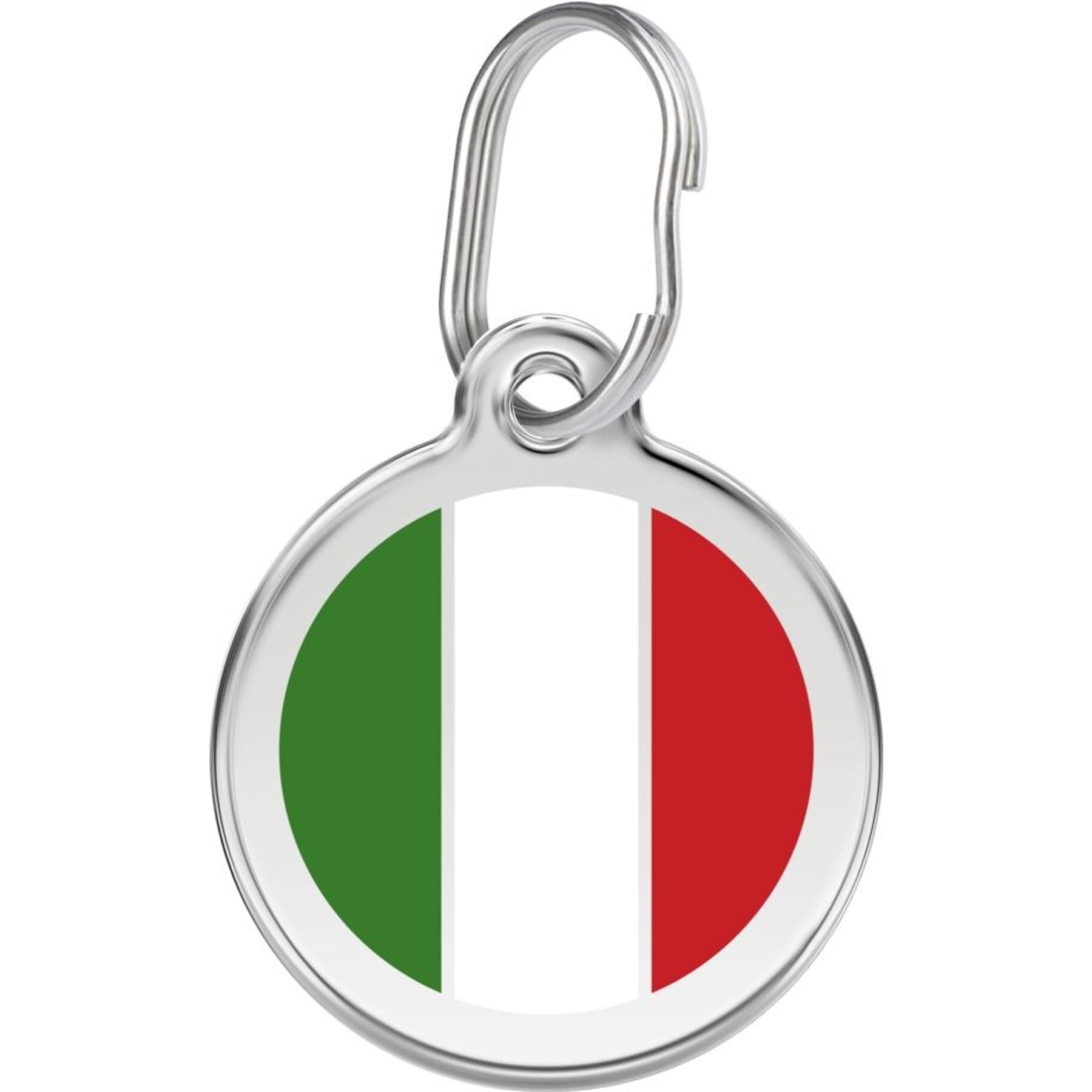 Red Dingo Italian Flag Stainless Steel Personalized Dog & Cat ID Tag Red Dingo