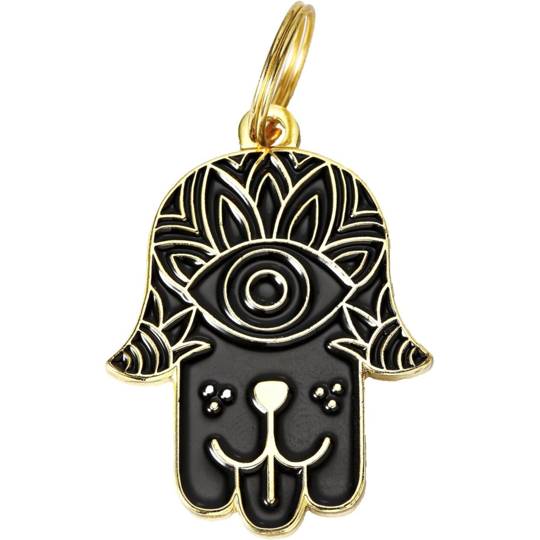 Two Tails Pet Company Hamsa Personalized Dog ID Tag Two Tails Pet Company