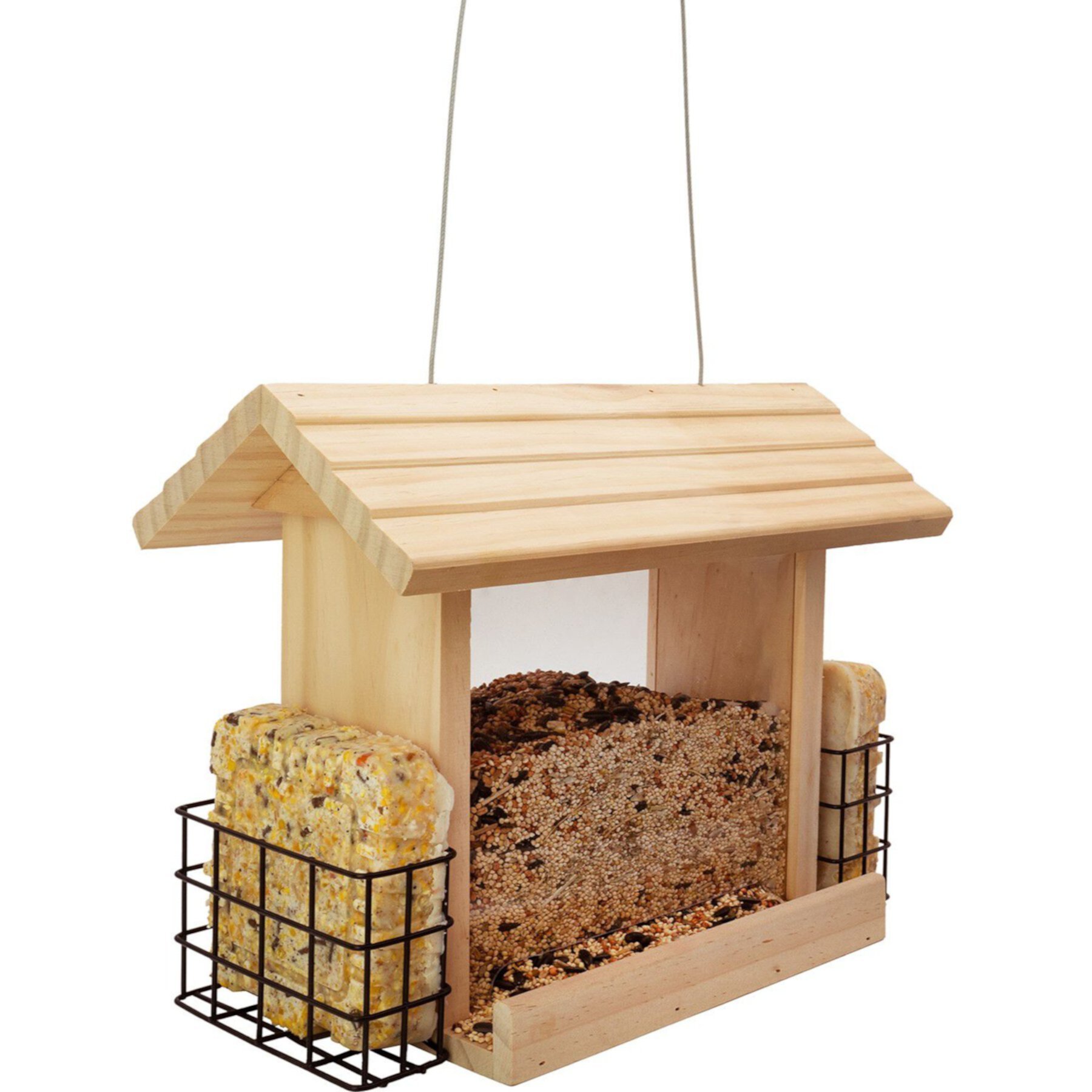 North States Impeckable Suet & Birdseed Wild Bird Feeder, Natural North States