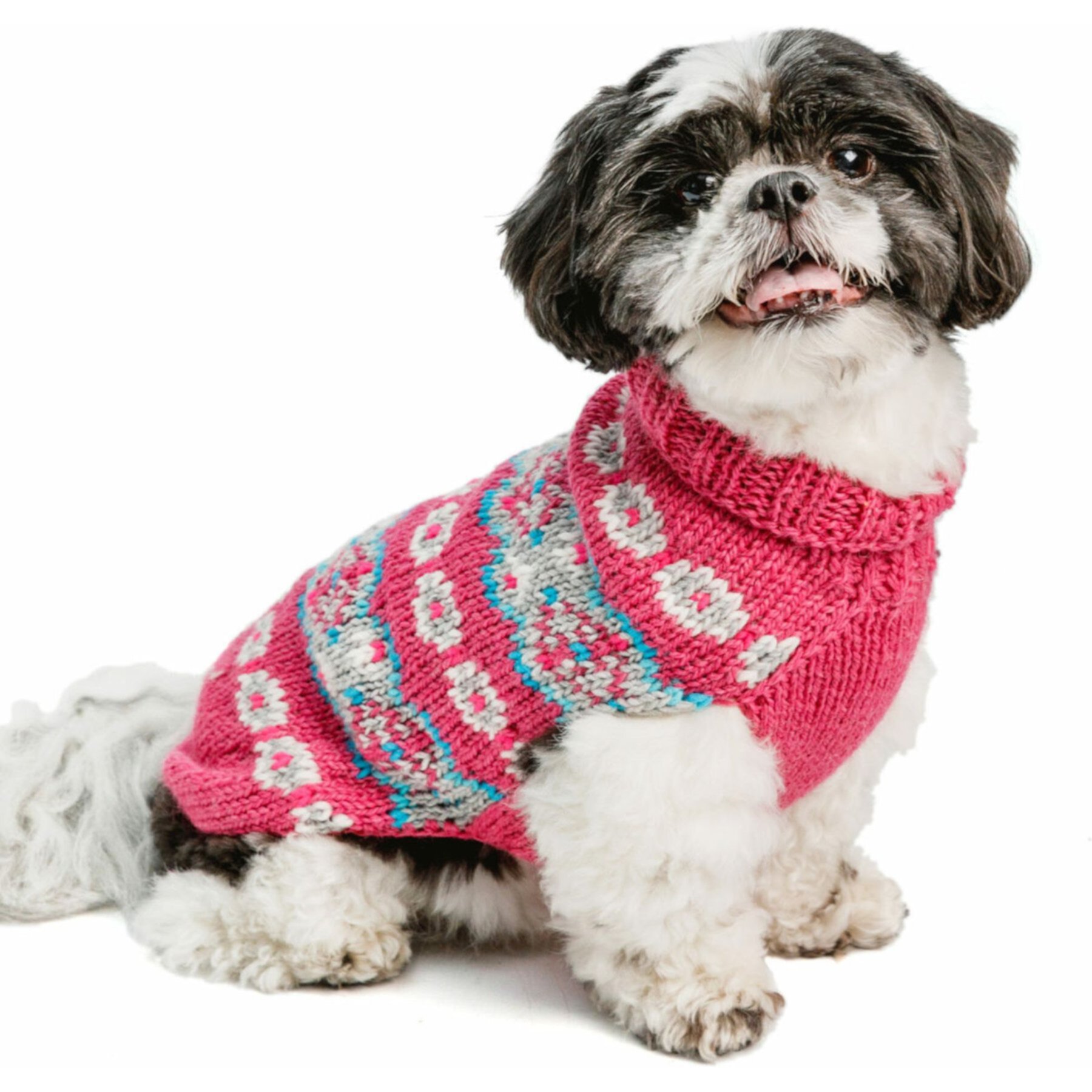 Chilly Dog Rose Alpaca Fairisle Dog & Cat Sweater Chilly Dog