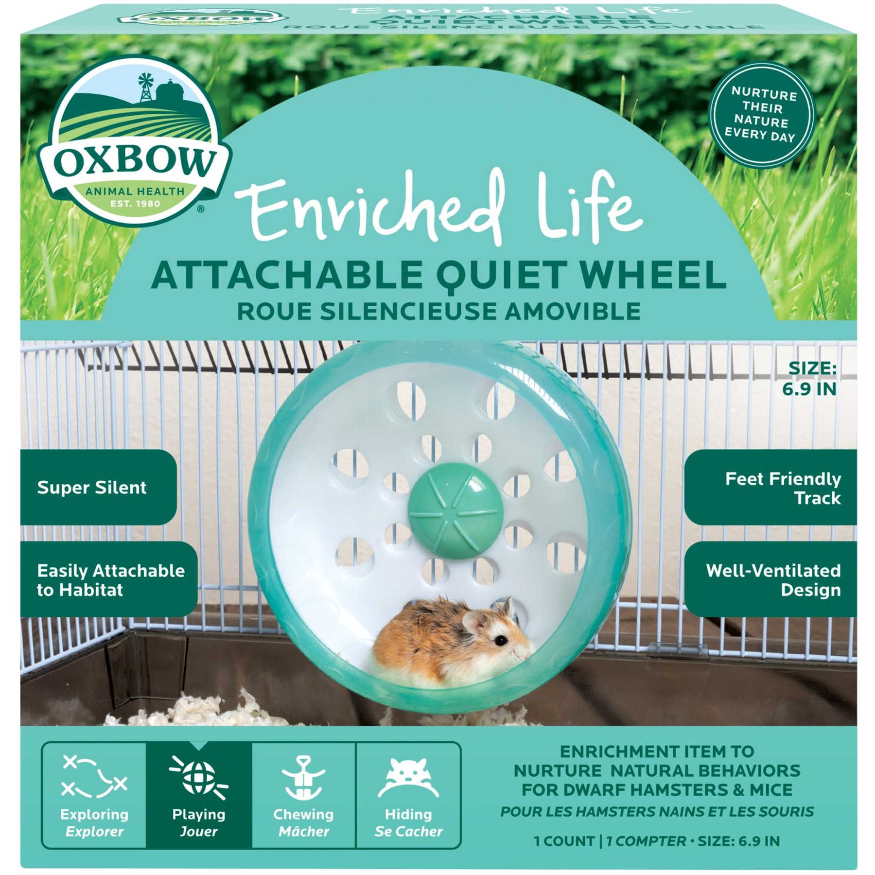 Oxbow Enriched Life Attachable Quiet Wheel Small Animal Toy Oxbow