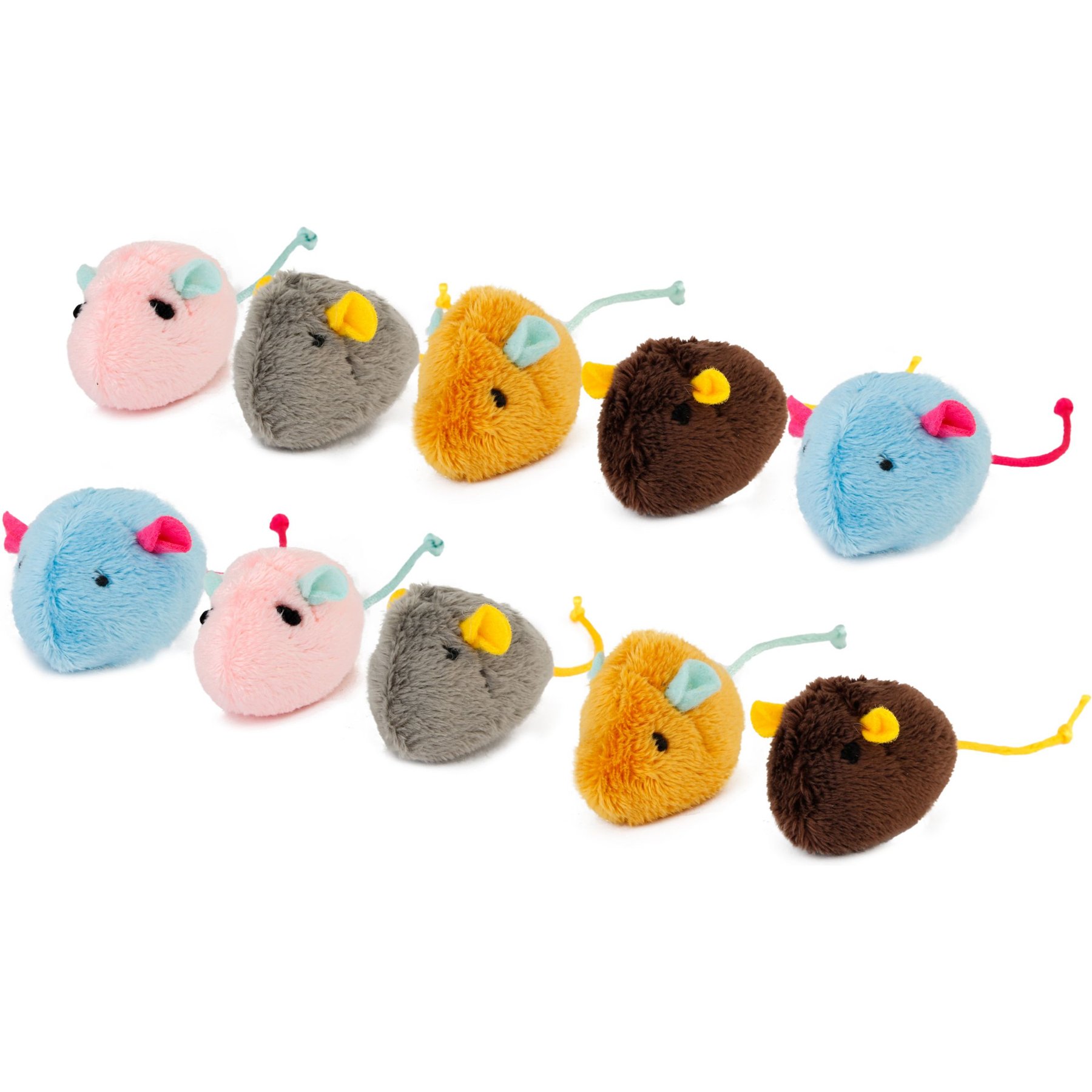 Hartz Cattraction Crinkle Mice Cat Toy, Multi Color, 10 count Hartz