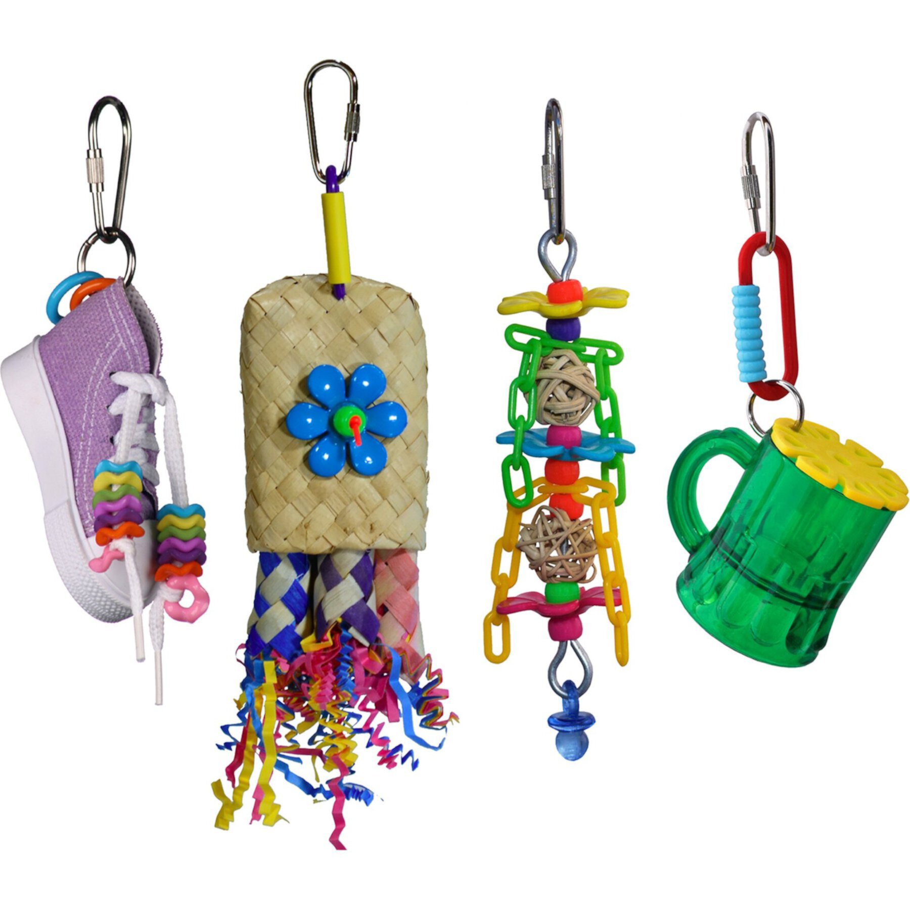 Super Bird Creations Bird Toy Bundle, Small/Medium, 4 count Super Bird Creations