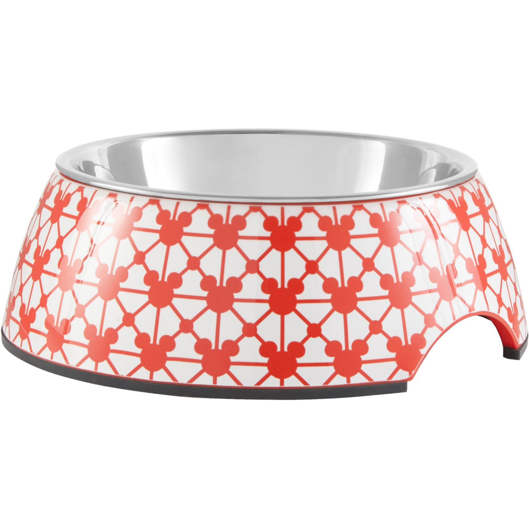 Disney Mickey Mouse Red Deco Stainless Steel & Melamine Dog & Cat Bowl Disney