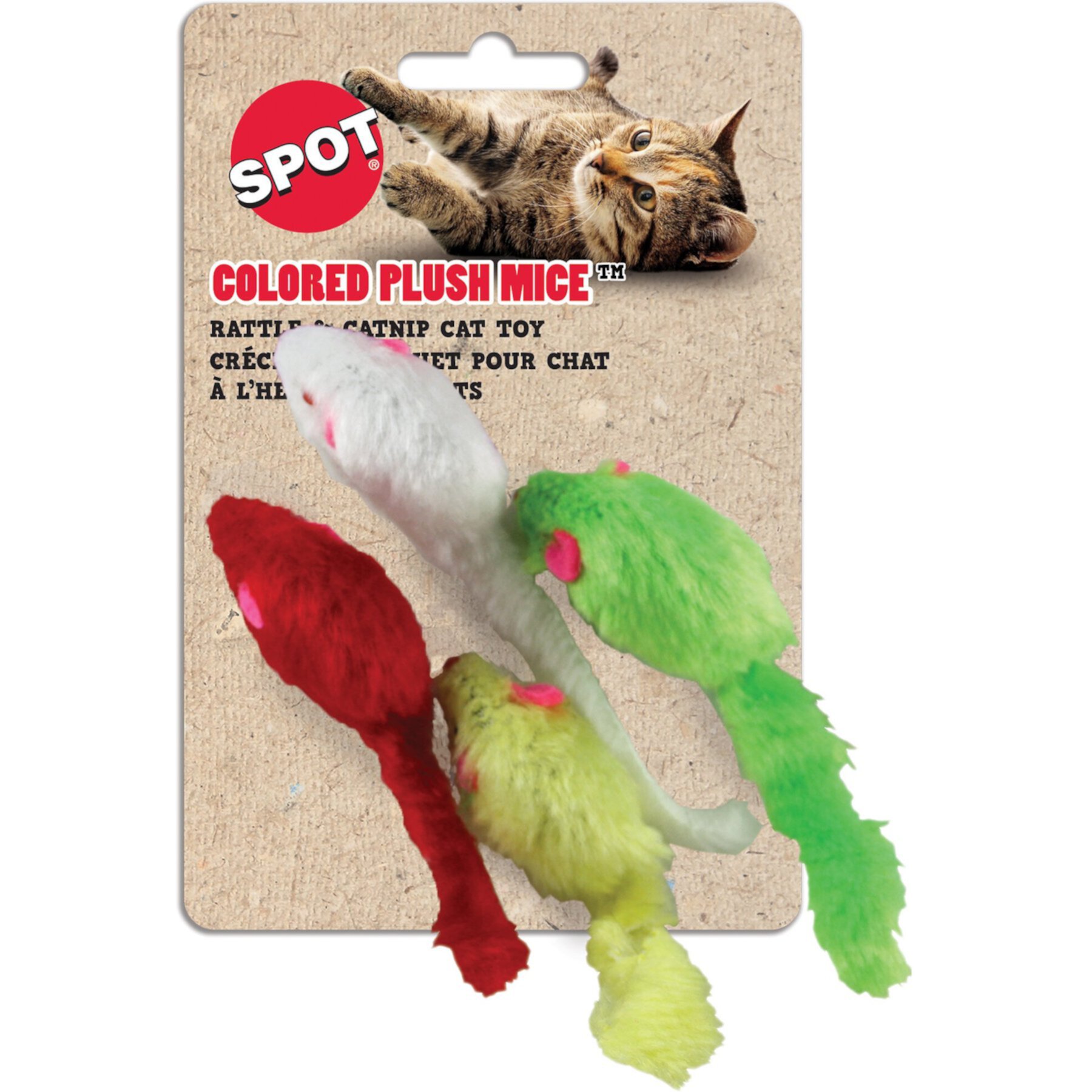 Ethical Pet Plush Mice Cat Toy with Catnip, 4-pack Ethical Pet