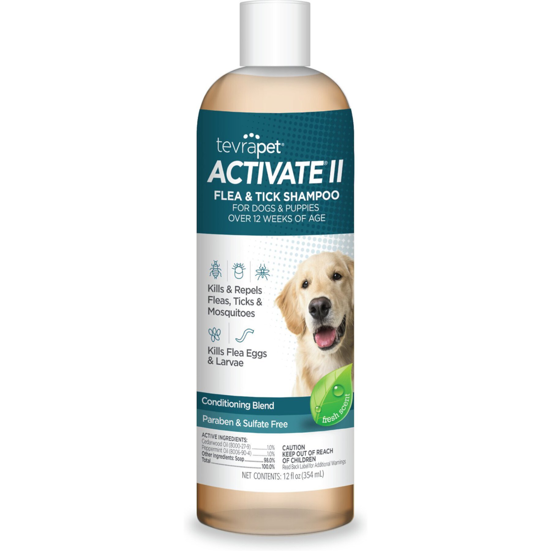 TevraPet Activate II Flea & Tick Dog Shampoo, 12-fl oz bottle TevraPet