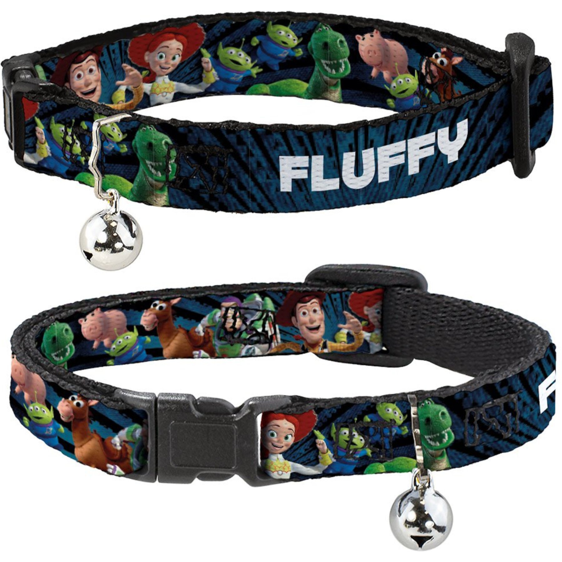 Buckle-Down Disney Toy Story Characters Running Personalized Breakaway Cat Collar with Bell Buckle-Down