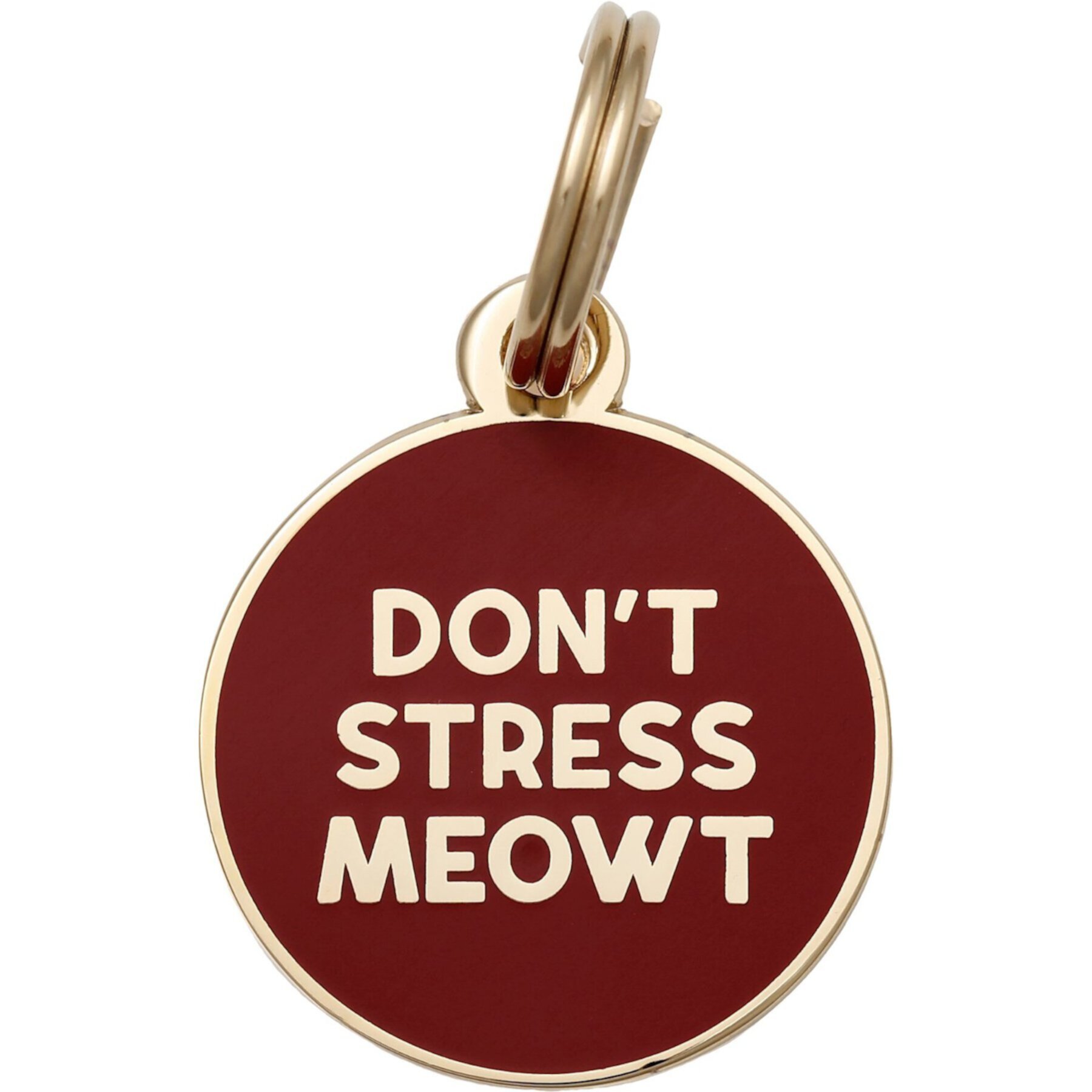 Two Tails Pet Company Don't Stress Meowt Personalized Cat ID Tag Two Tails Pet Company