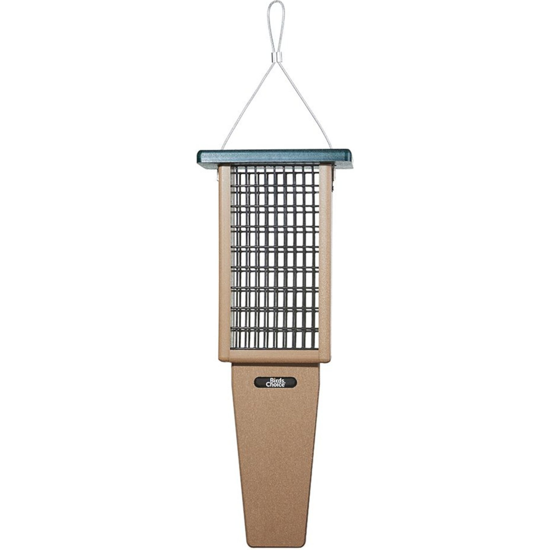 Birds Choice Recycled Double Cake Suet Bird Feeder, Taupe & Green, Small Birds Choice