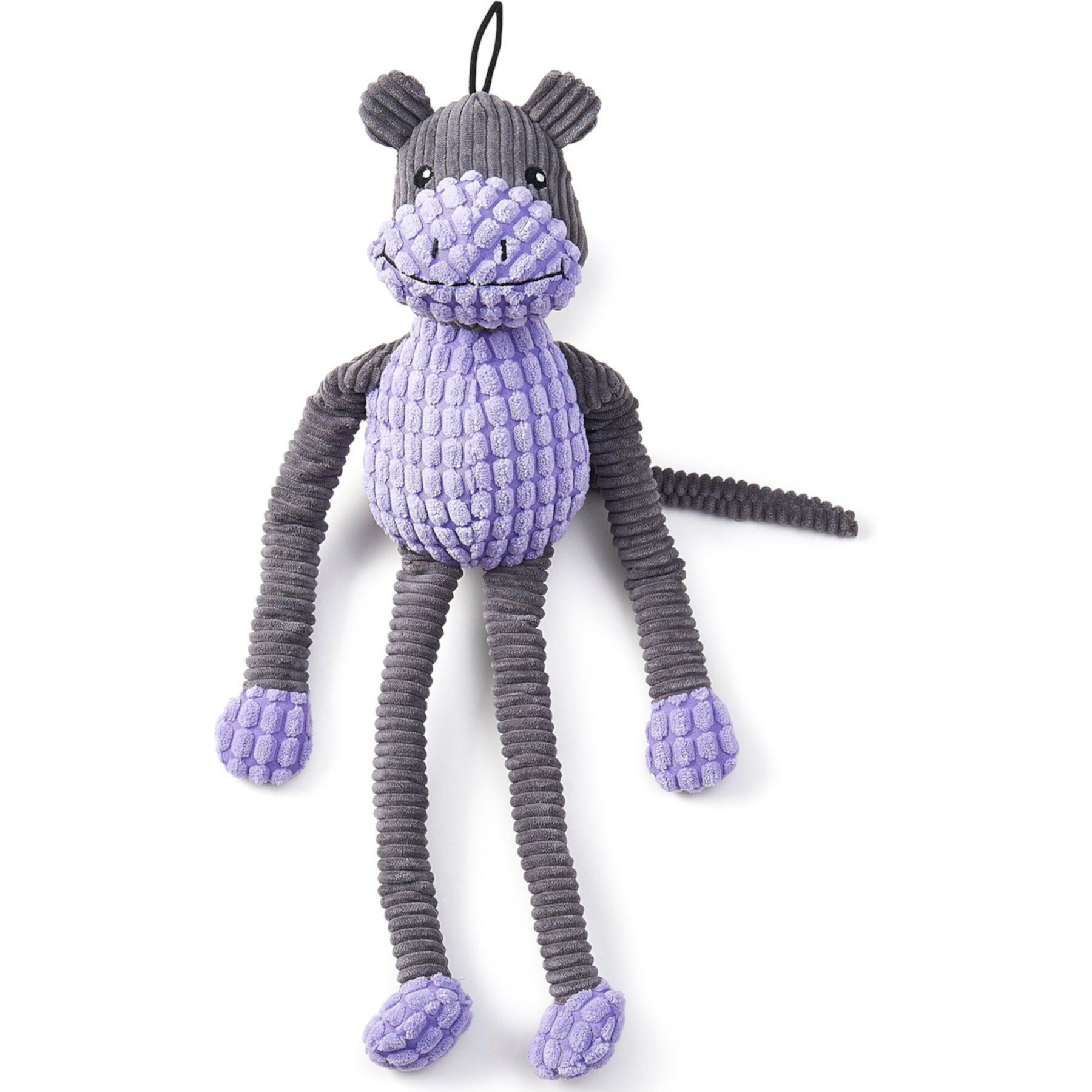 PetRageous Designs StretchRageous 18-in Hippo Squeak & Crinkle Plush Dog Toy, Purple Petrageous Designs