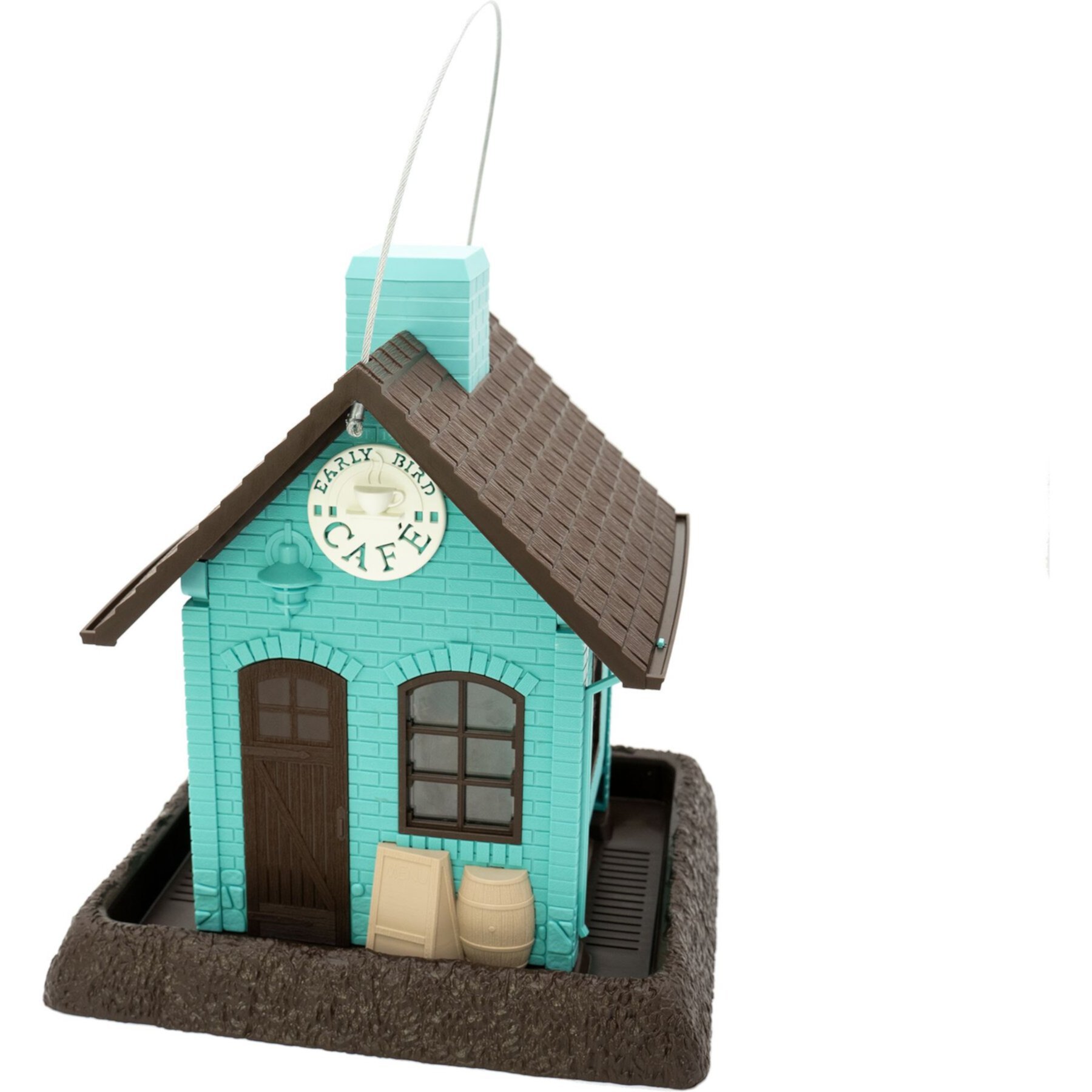 North States Early Bird Cafe Birdfeeder, Teal, 5-lb North States