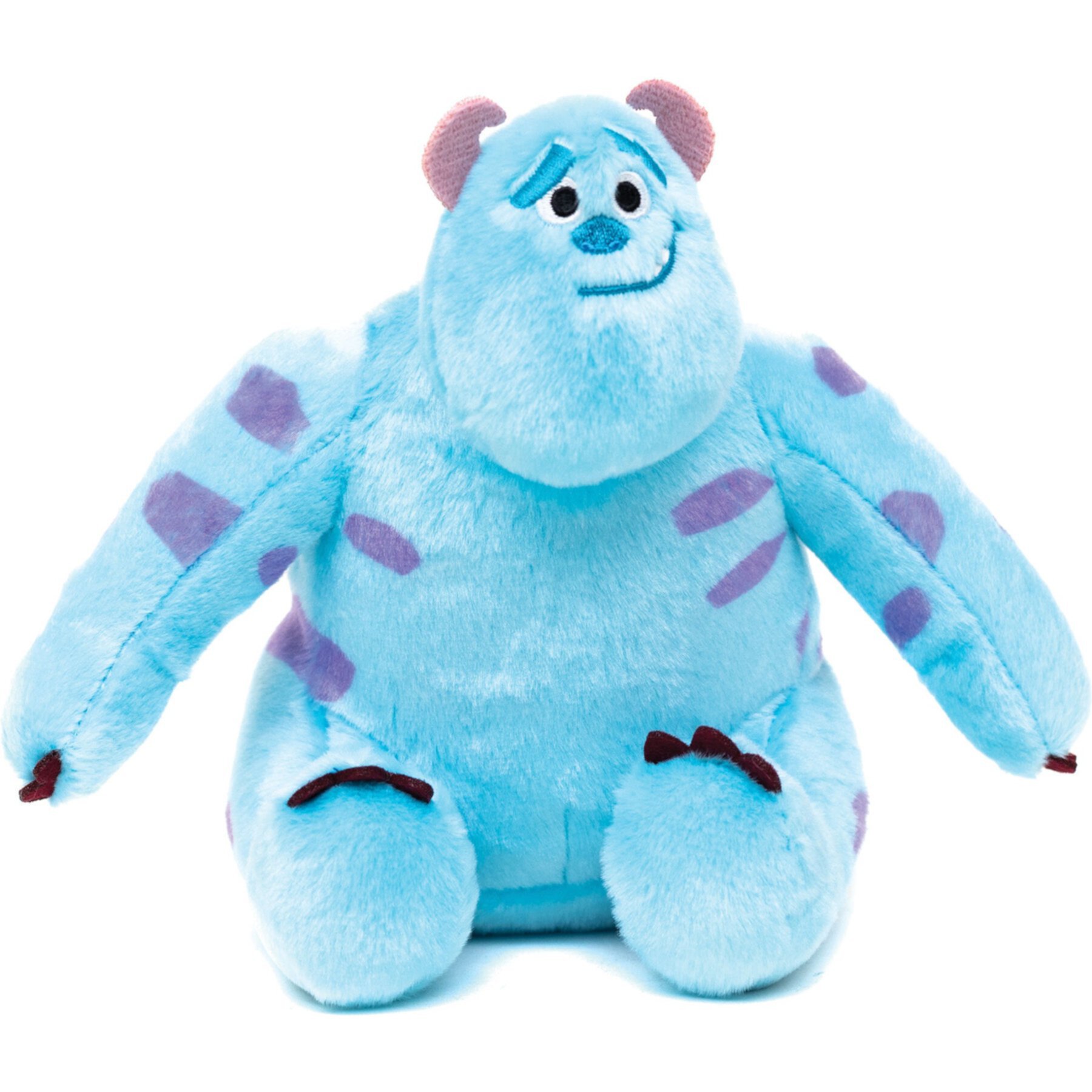 Buckle-Down Disney Monsters Inc. Furry Sulley Sitting Squeaky Plush Dog Toy, Blue Buckle-Down