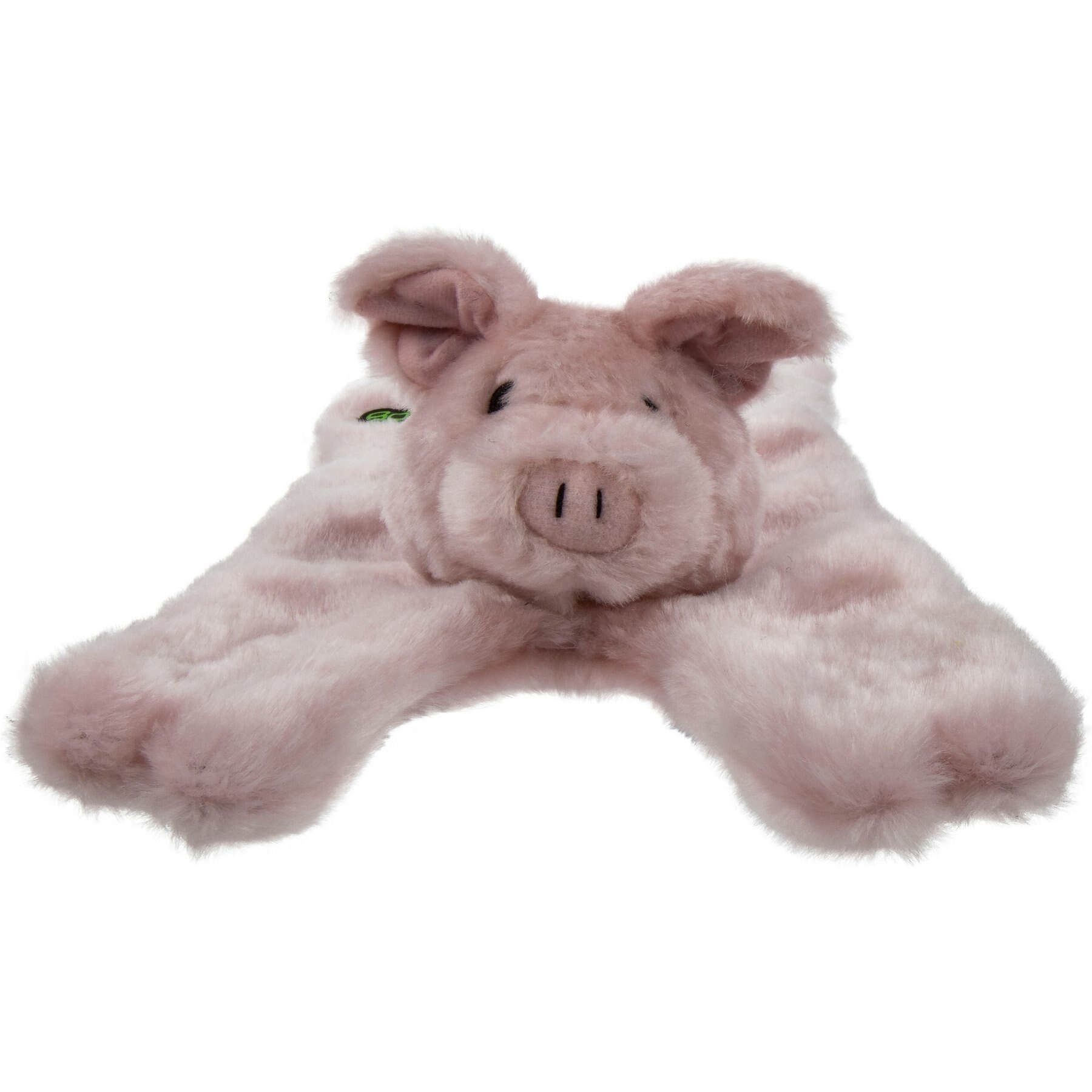 GoDog Barnyard Flats Pig Dog Toy, Pink, Small Godog