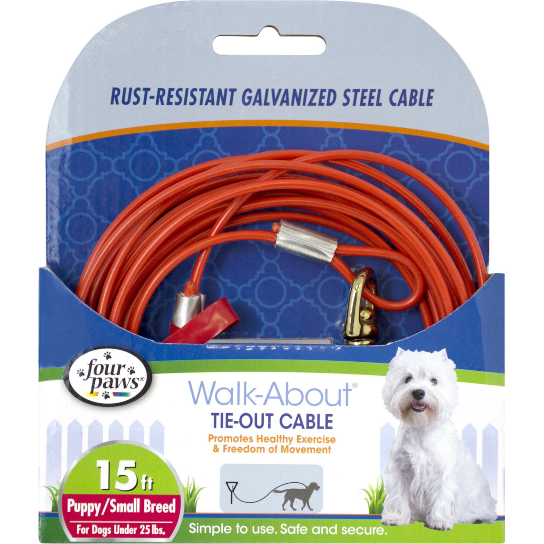 Four Paws Puppy Tie Out Cable Four Paws