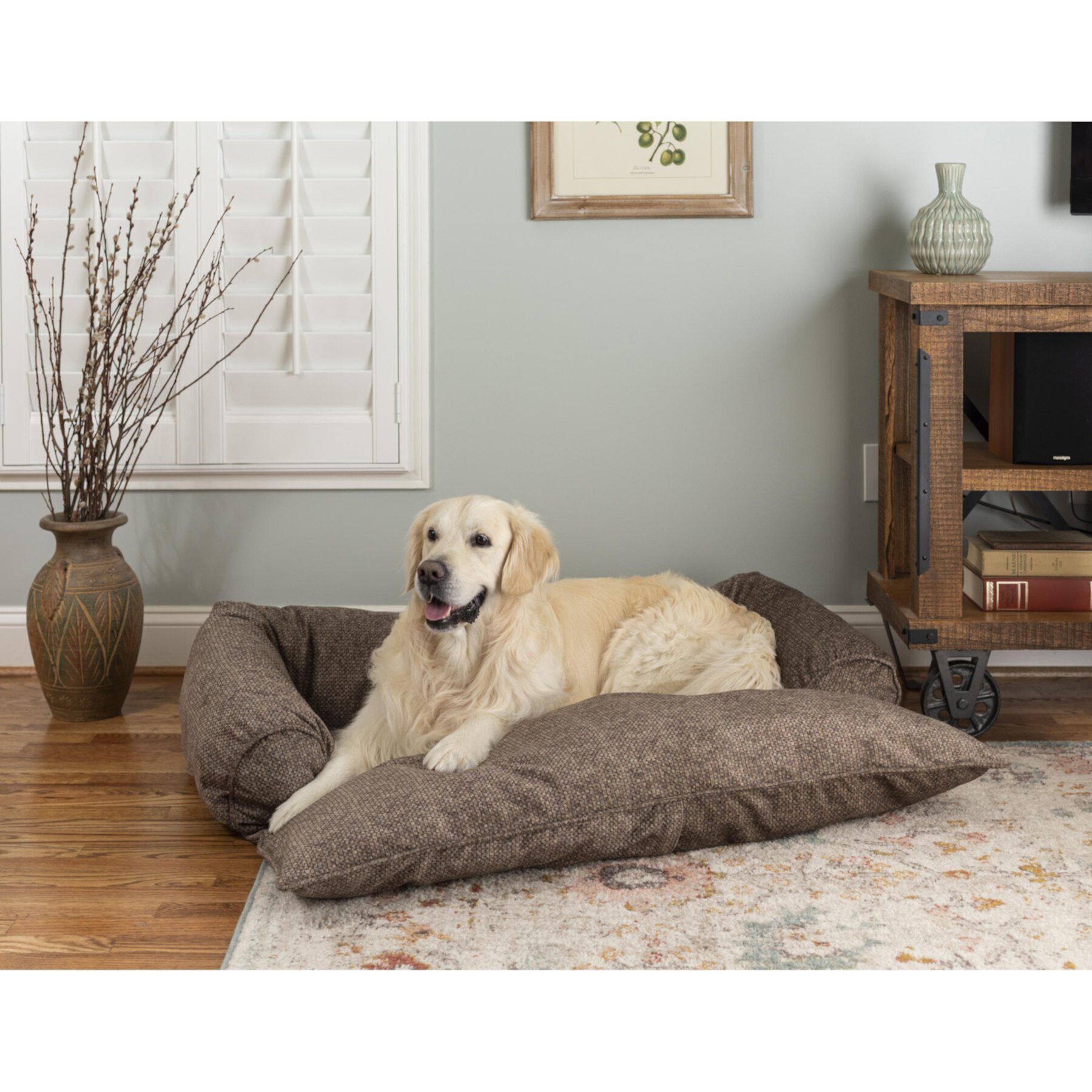 Snoozer Pet Products Doggy Day Bolster Dog & Cat Bed with Removable Cover Snoozer Pet Products