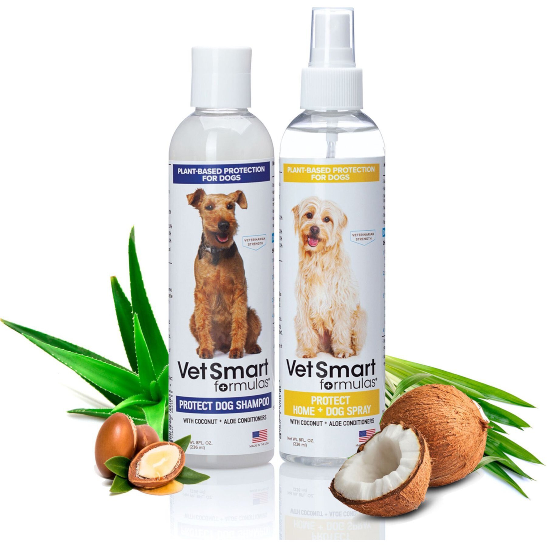 VetSmart Formulas Protect Dog Shampoo & Home + Dog Spray, 8-oz bottle, 2 count VetSmart Formulas