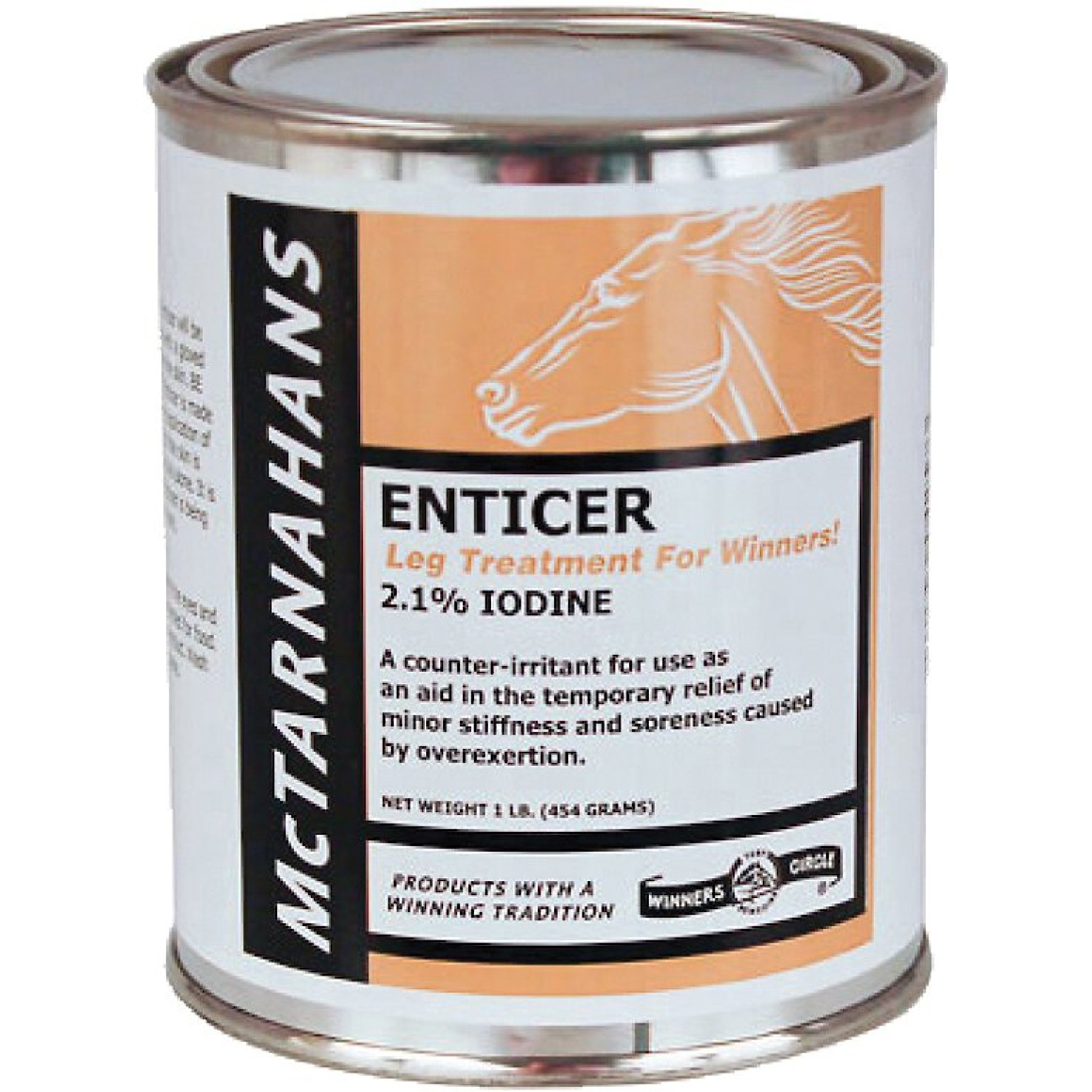 McTarnahans Enticer Leg Treatment Horse Liniment, 1-lb bucket McTarnahans