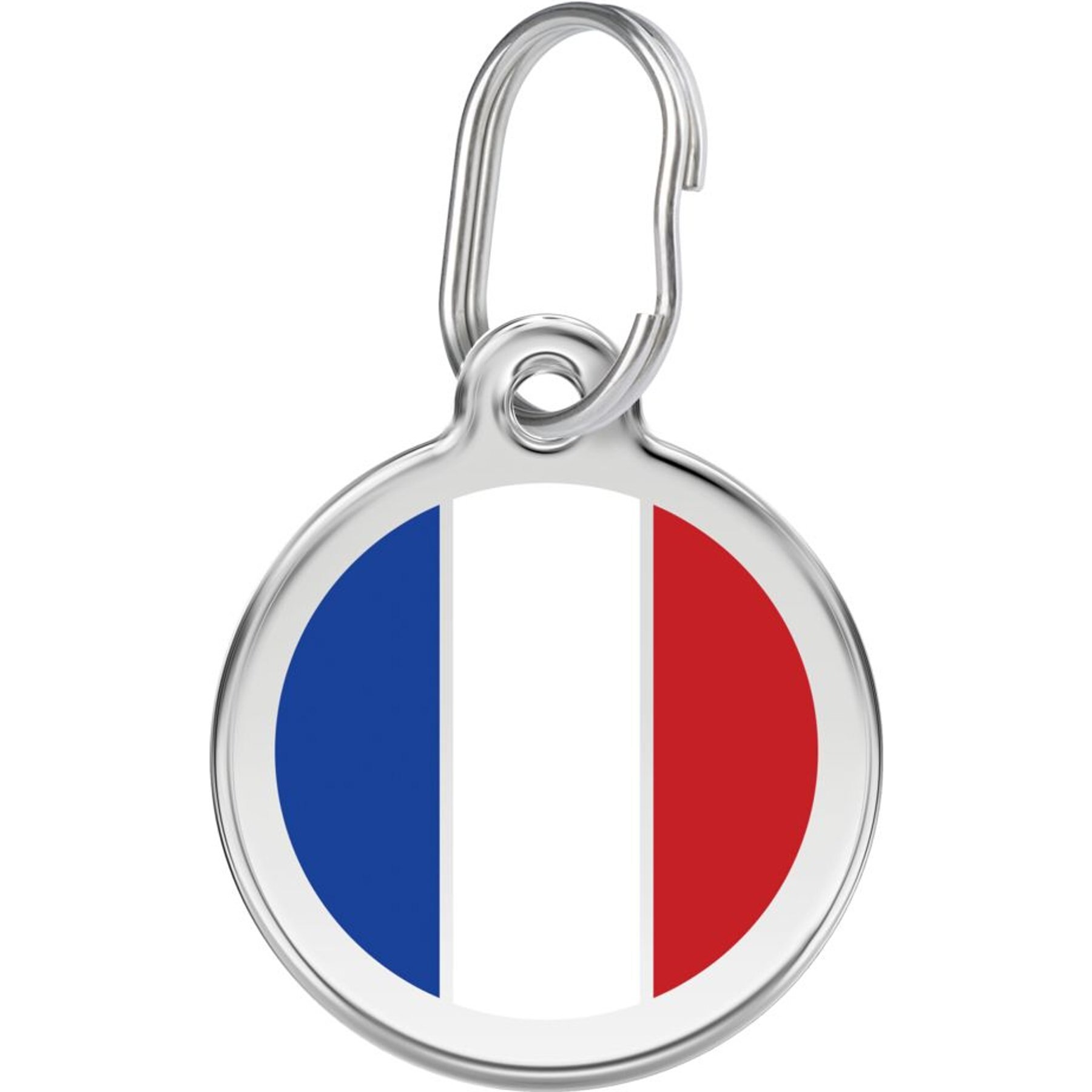 Red Dingo French Flag Stainless Steel Personalized Dog & Cat ID Tag Red Dingo