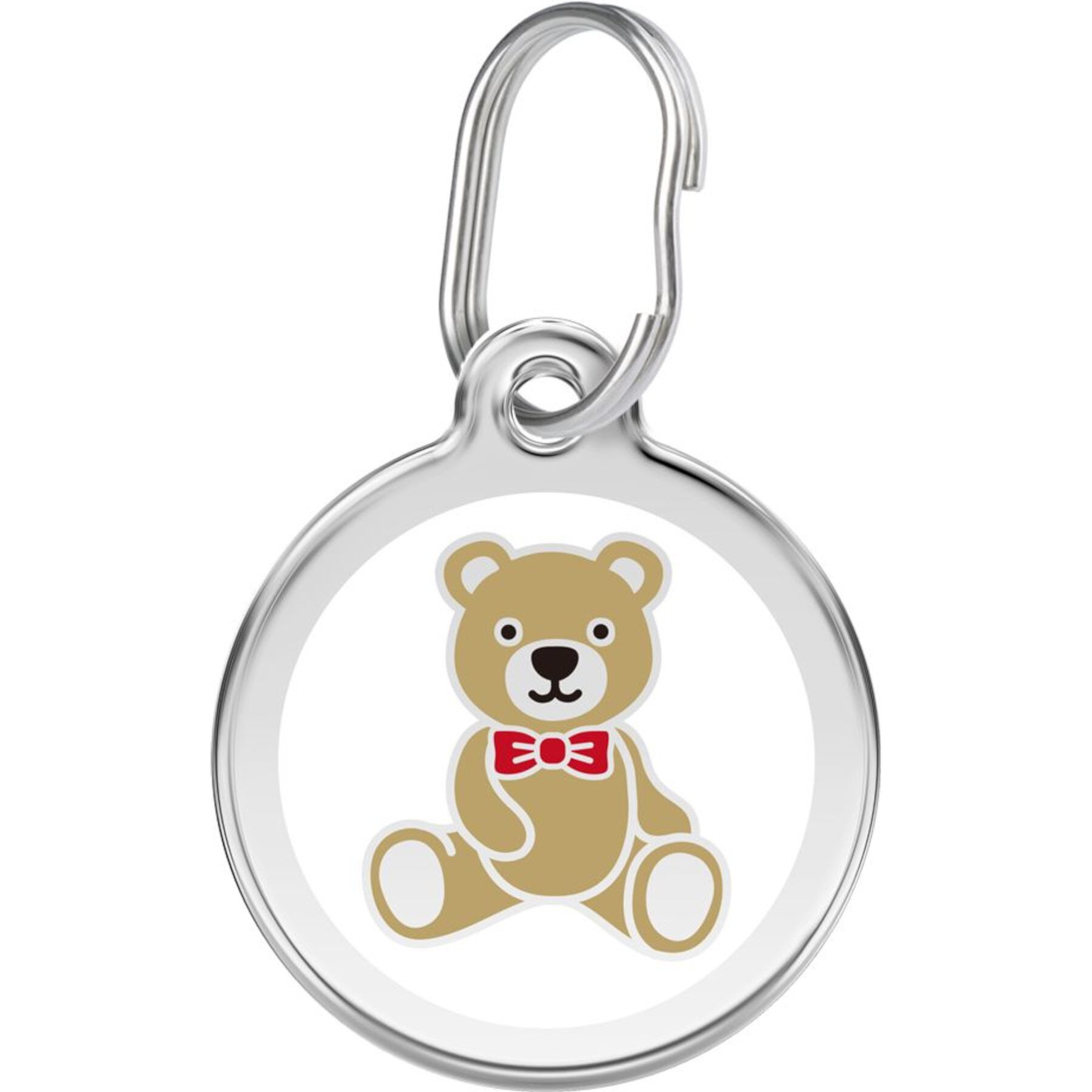 Red Dingo Teddy Bear Stainless Steel Personalized Dog & Cat ID Tag Red Dingo