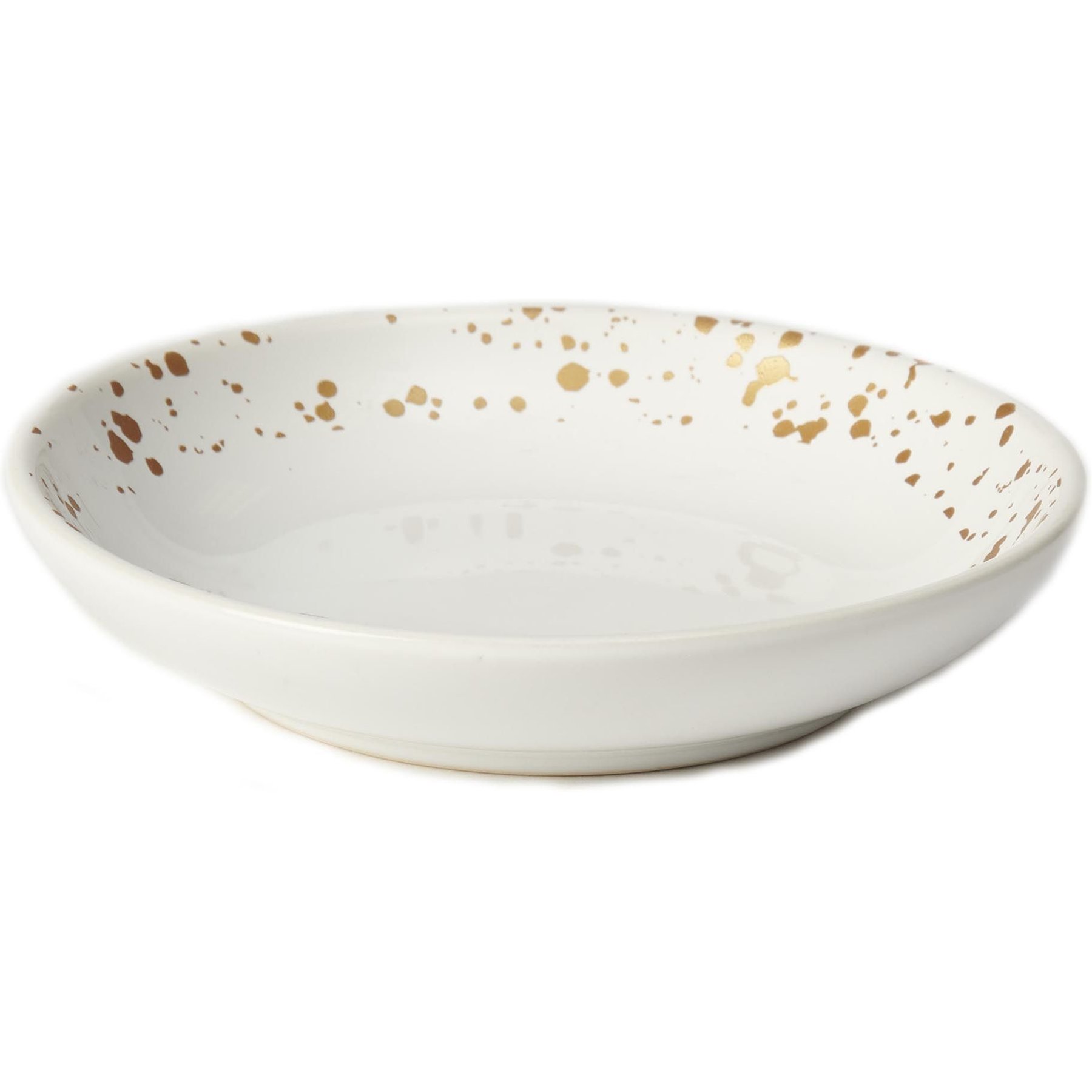 PetRageous Designs Speckles Stoneware Dog & Cat Saucer, White, Small: 2.5-oz Petrageous Designs