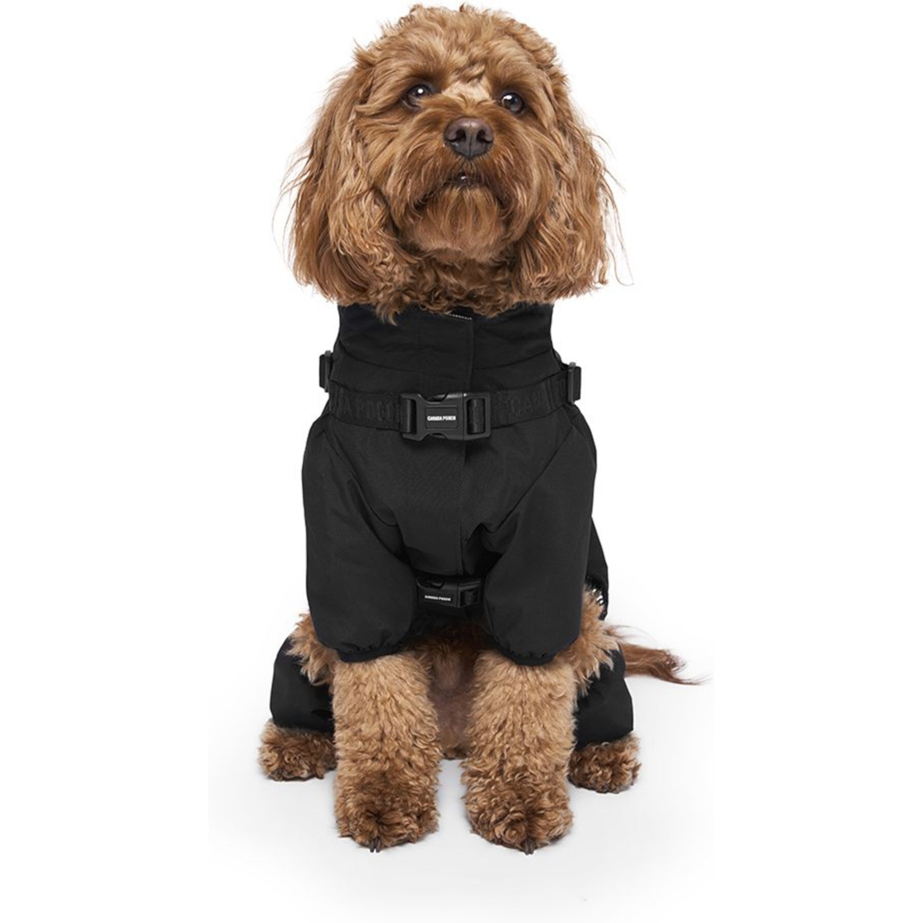 Canada Pooch Harness Dog Snowsuit, Black Canada Pooch