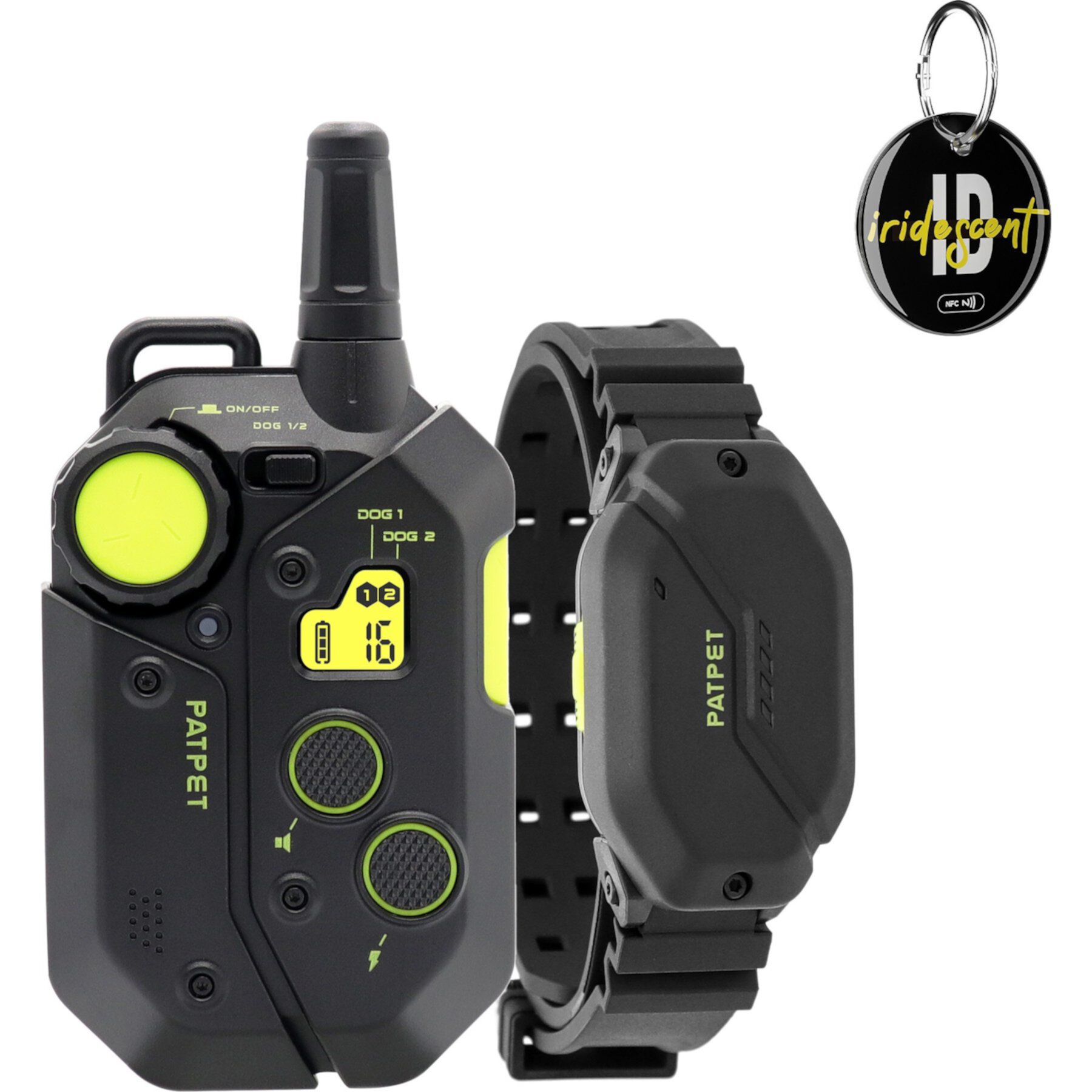 PATPET P910 Military Professional 3000-ft Remote Vibrating Dog Training Collar, Black Patpet