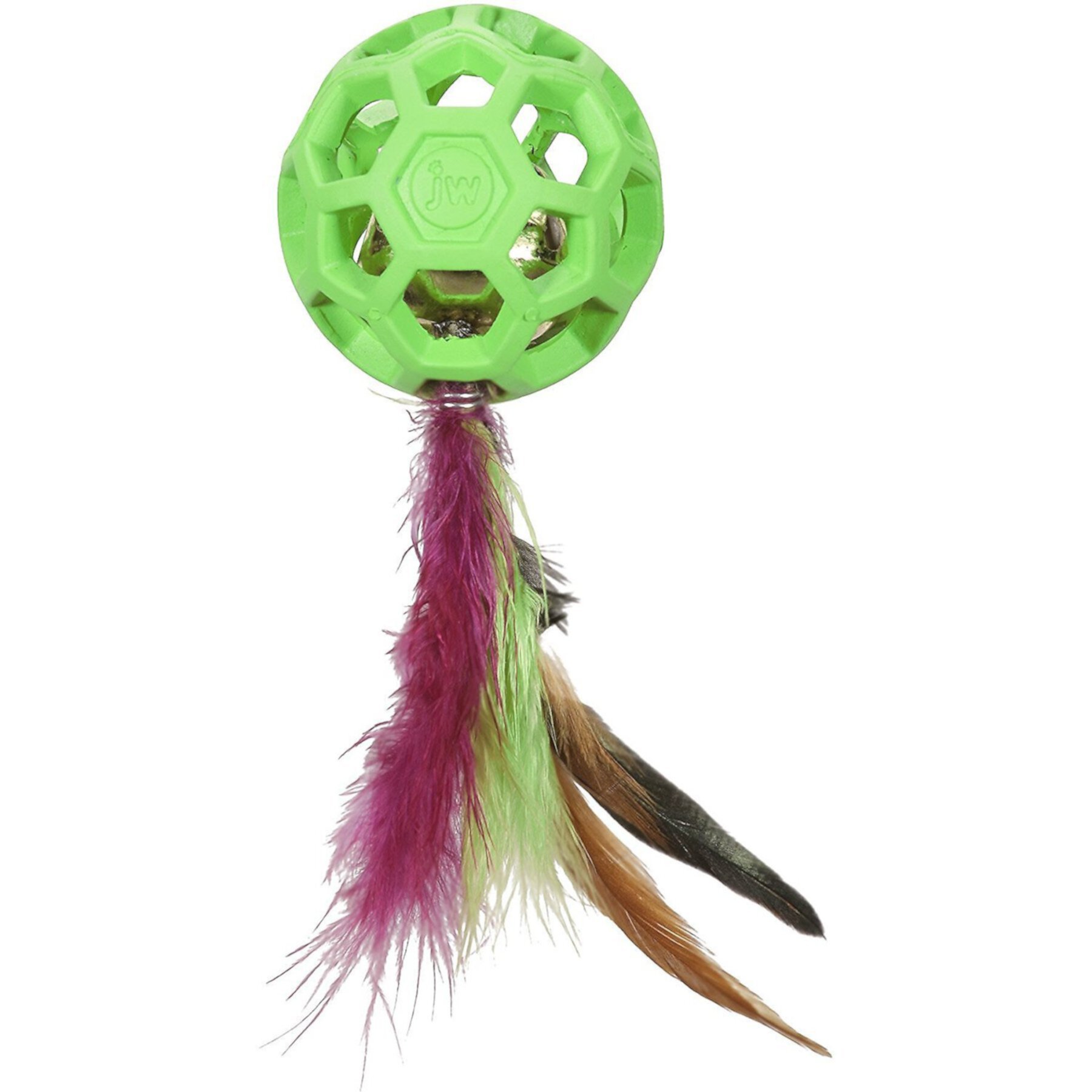 JW Pet Cataction Feather Ball with Bell Cat Toy JW Pet