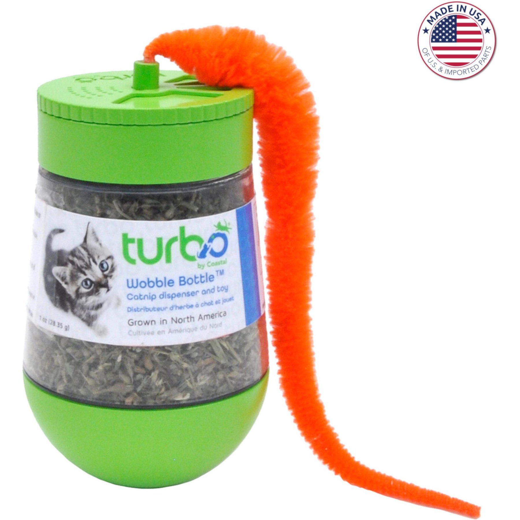 Turbo Wobble Bottle Cat Toy with Catnip Turbo