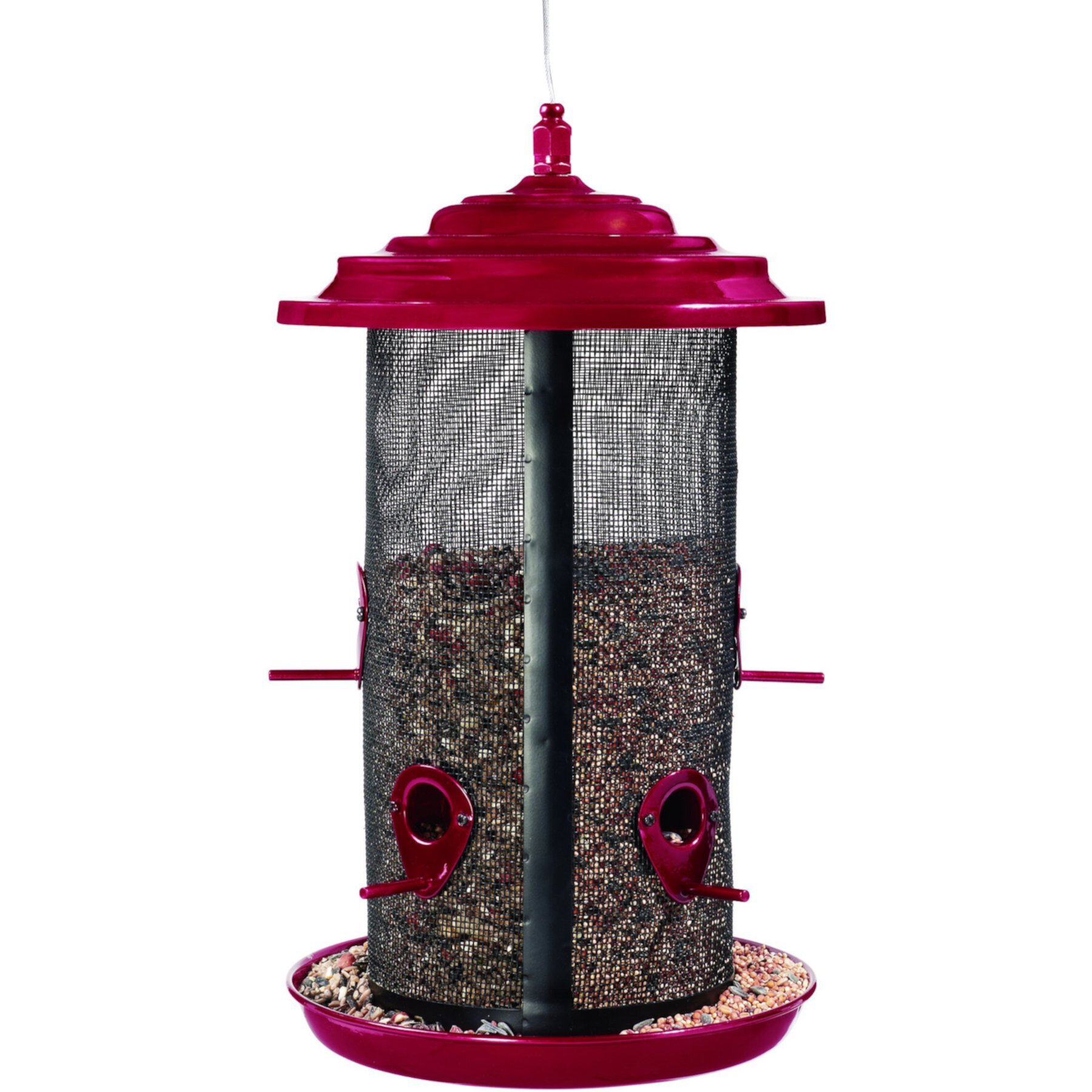 North States Crimson Extra Large Twin Bird Feeder, Red North States